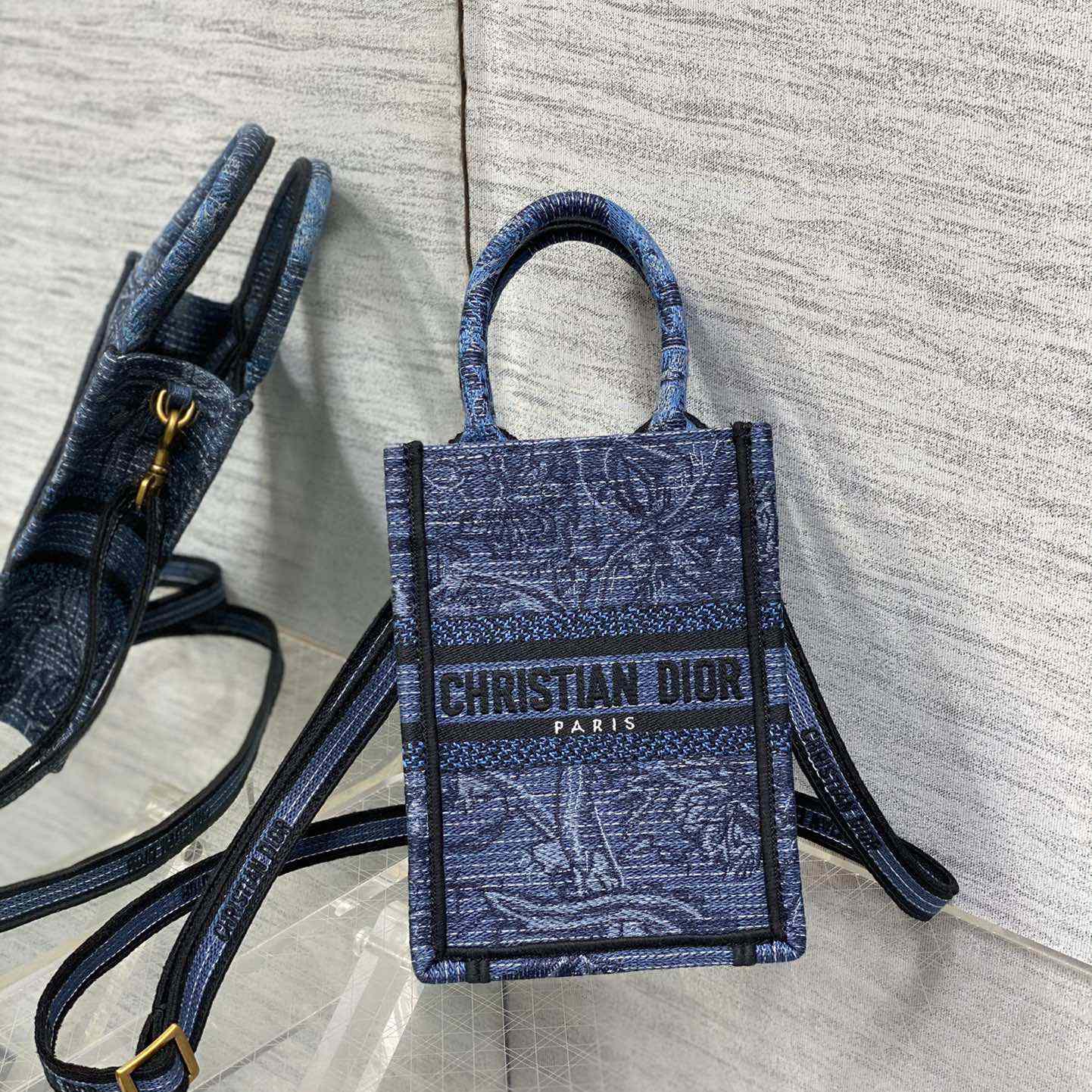 Dior Mini Dior Book Tote Phone Bag - DesignerGu