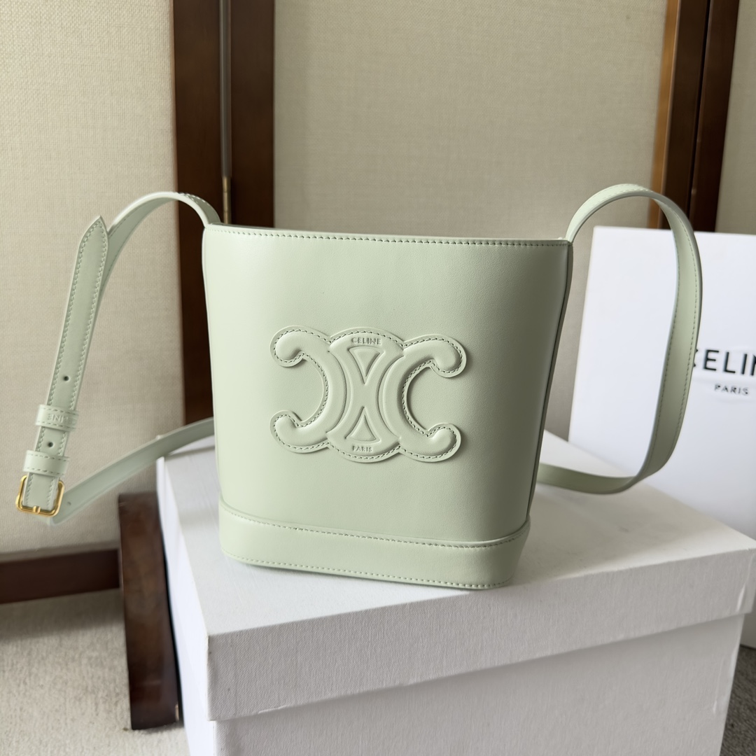 Celine Mini Bucket Cuir Triomphe In Smooth Calfskin  - DesignerGu