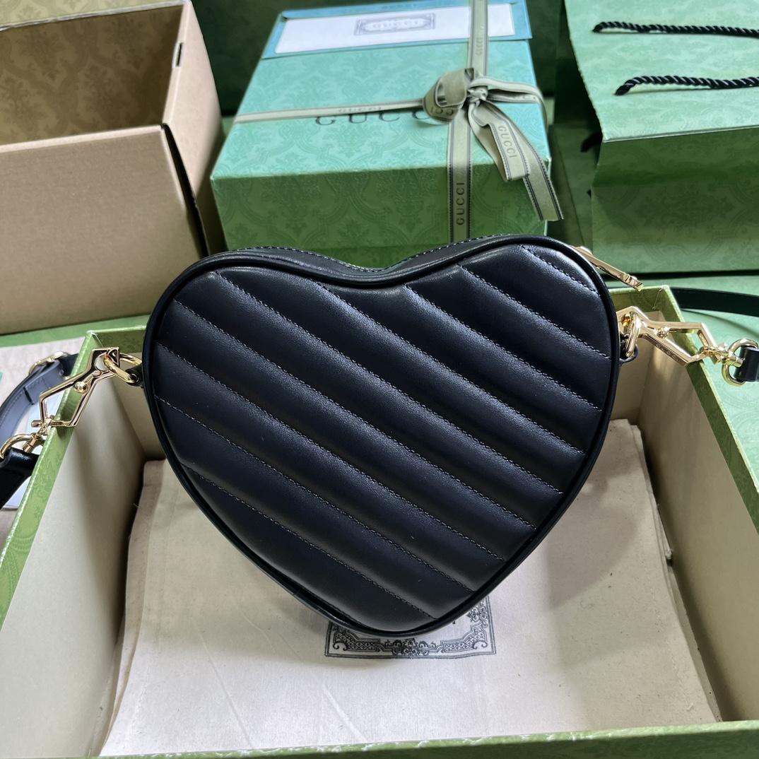 Gucci Interlocking G Mini Heart Shoulder Bag - DesignerGu