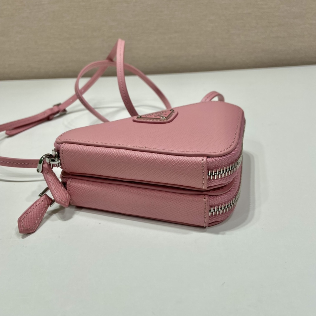 Prada Saffiano Leather Mini Pouch - DesignerGu