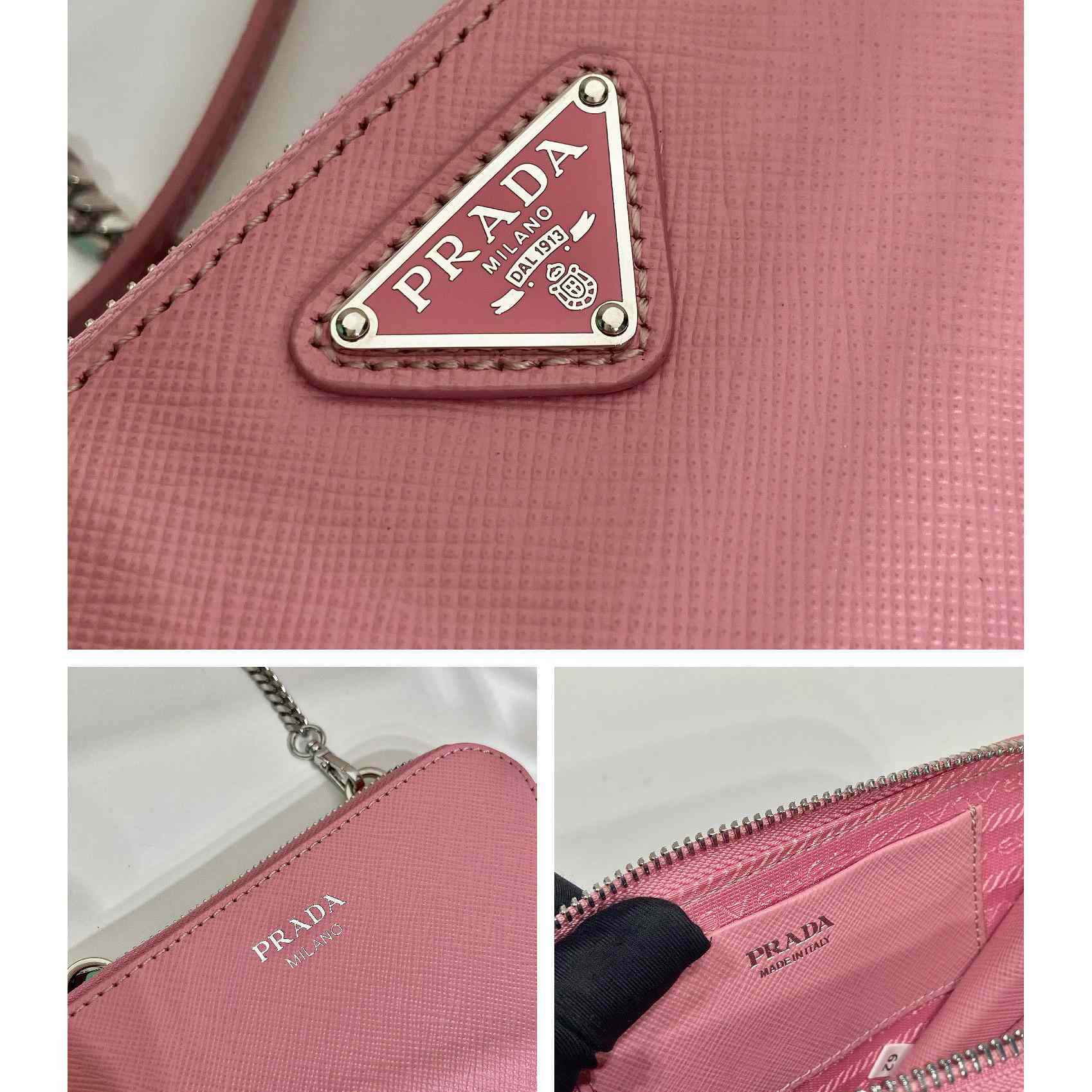 Prada Saffiano Leather Mini Pouch - DesignerGu