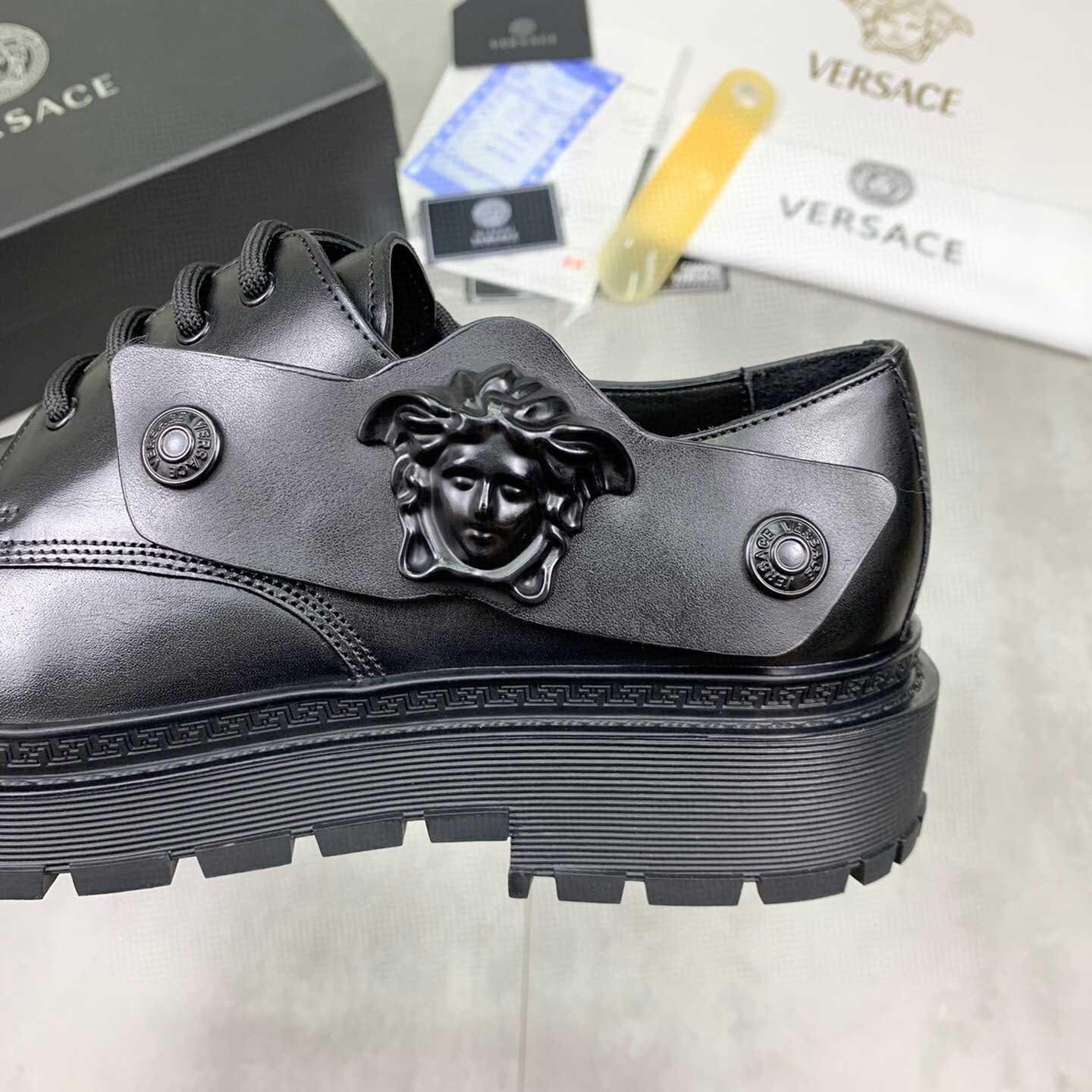 Versace Medusa Head-motif Derby Shoes - DesignerGu