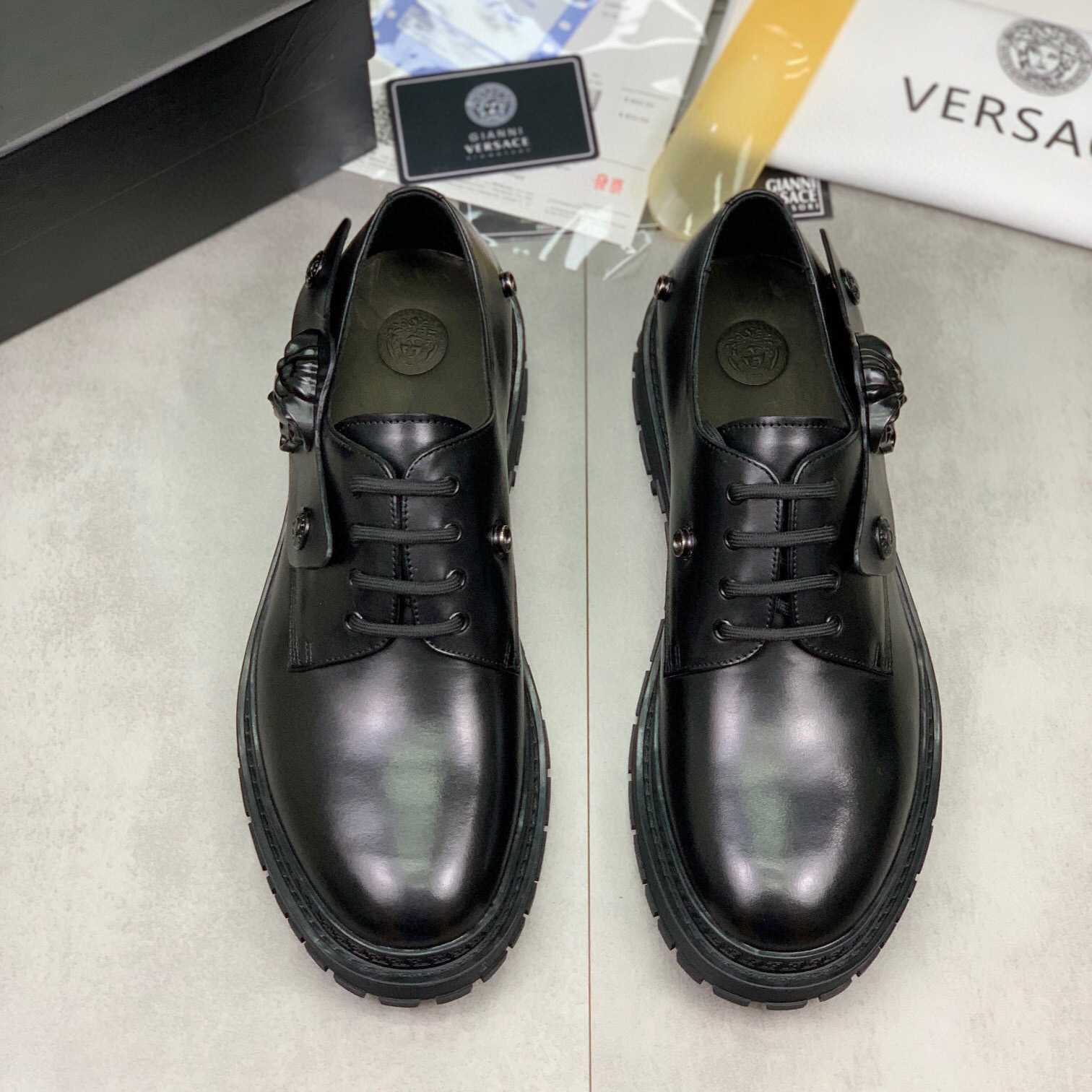 Versace Medusa Head-motif Derby Shoes - DesignerGu