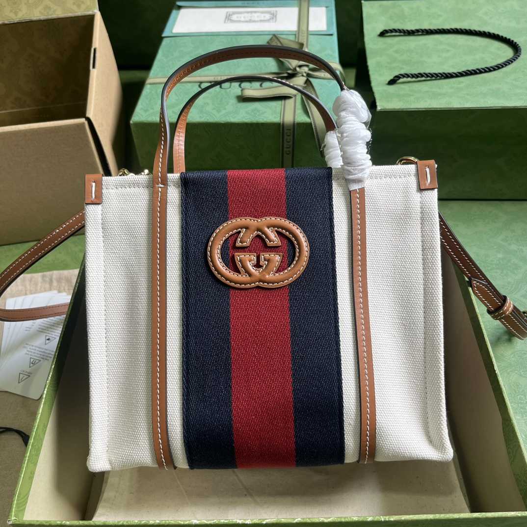 Gucci Mini Interlocking G Tote Bag (22.5x 18.5x 11cm) - DesignerGu