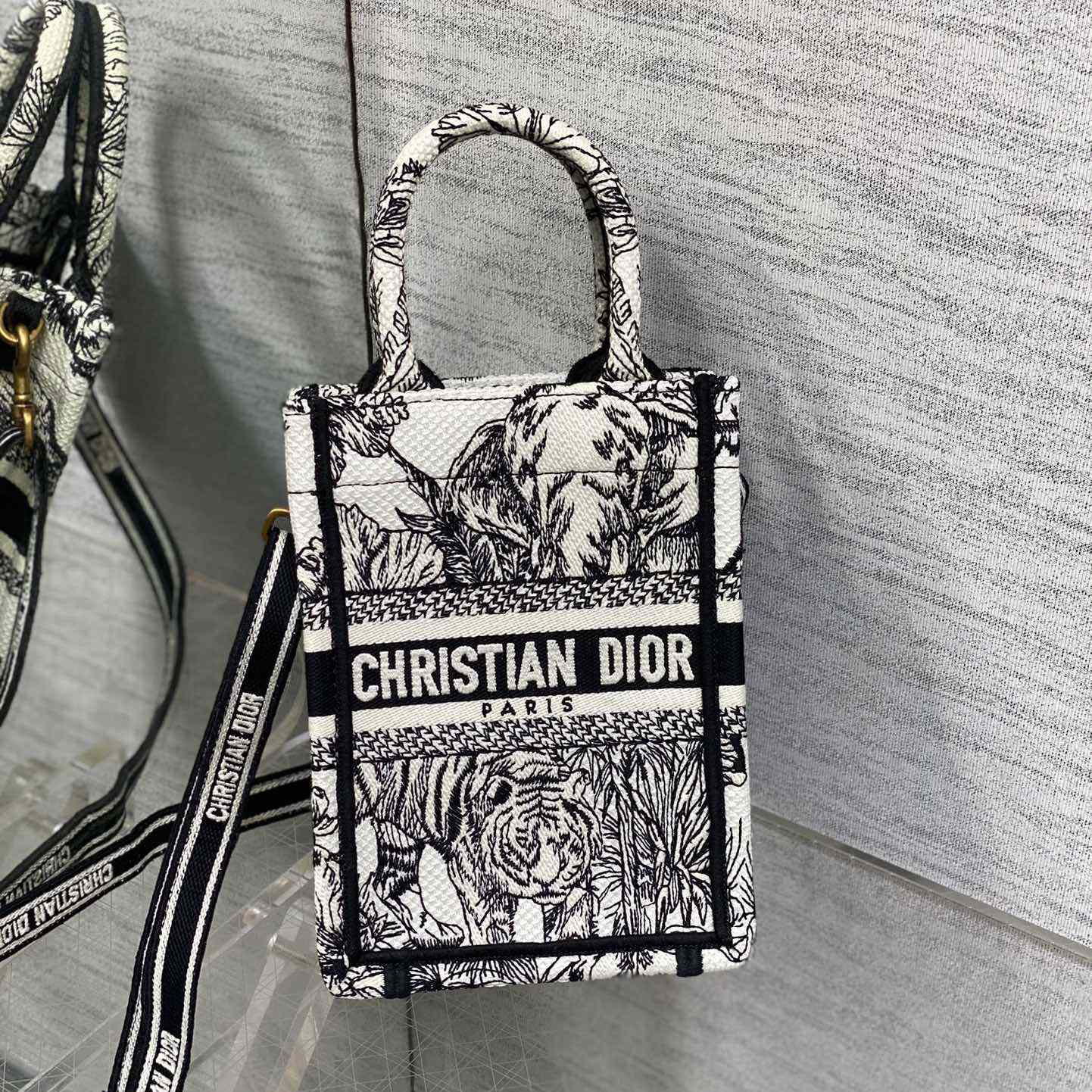 Dior Mini Dior Book Tote Phone Bag - DesignerGu