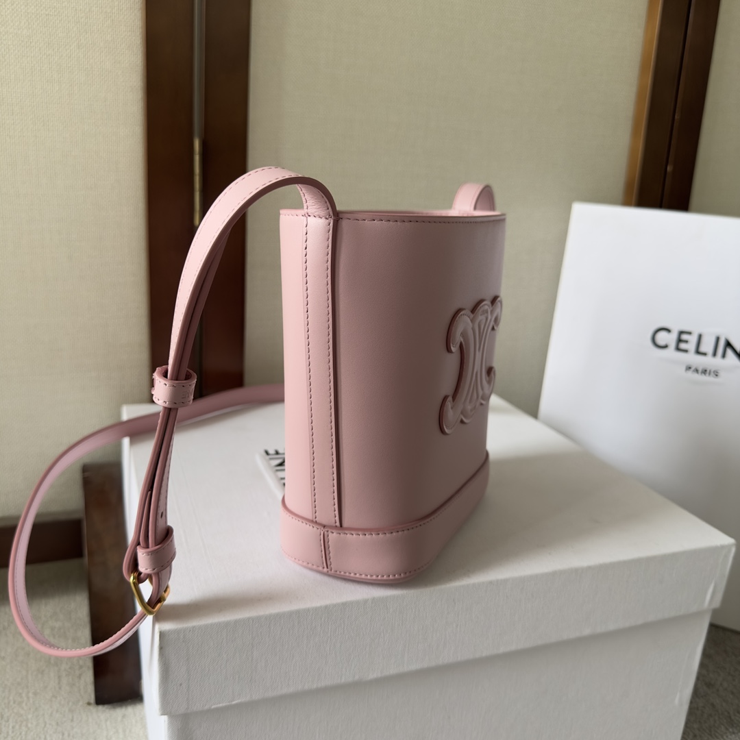 Celine Mini Bucket Cuir Triomphe In Smooth Calfskin  - DesignerGu