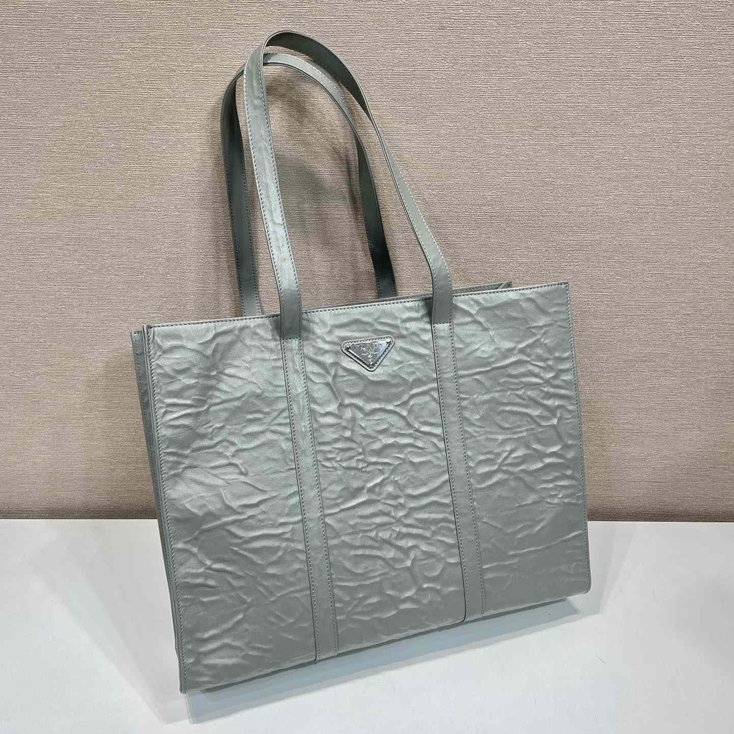 Prada Large Antique Nappa Leather Tote - DesignerGu