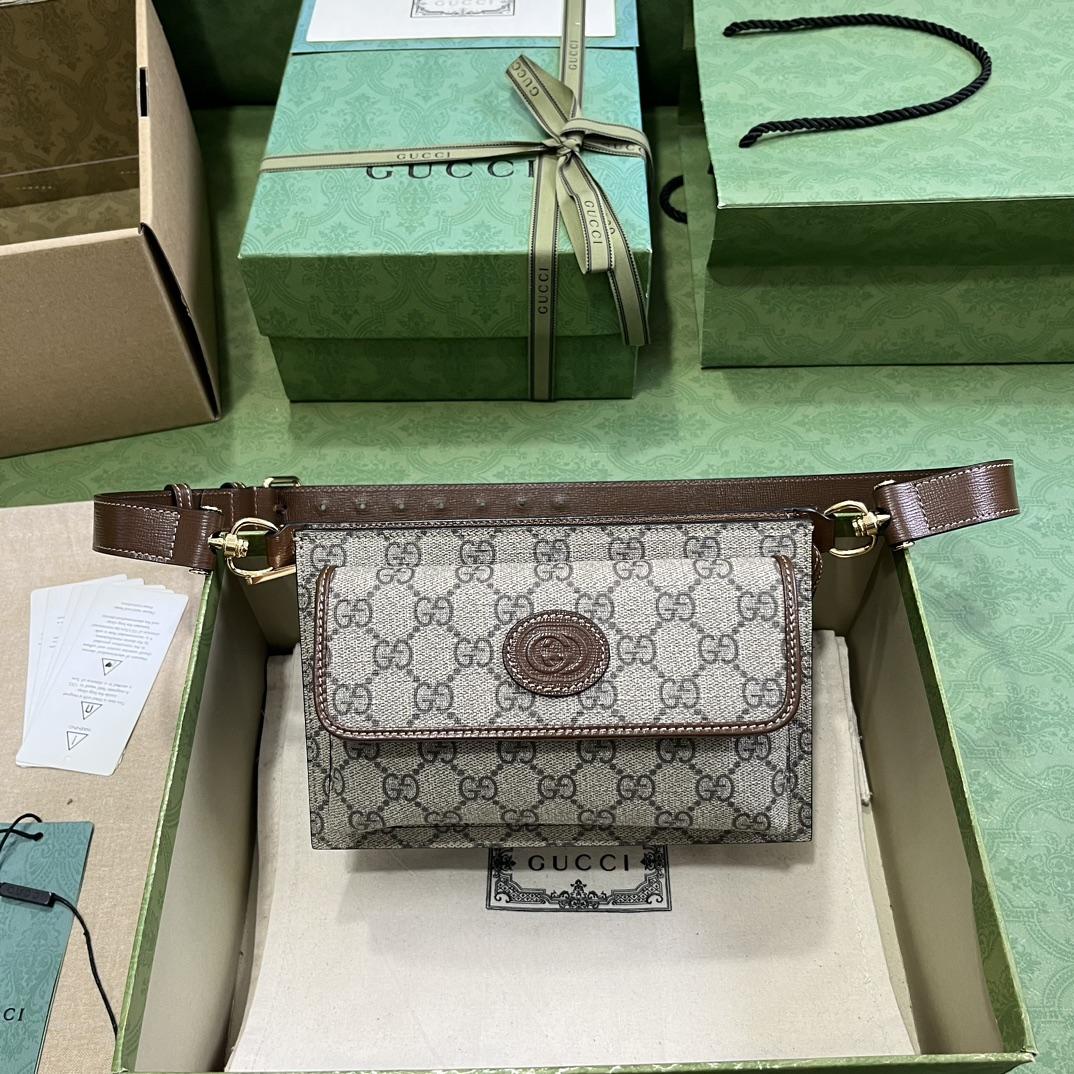 Gucci GG Belt Bag With Interlocking G (18-13-5cm) - DesignerGu