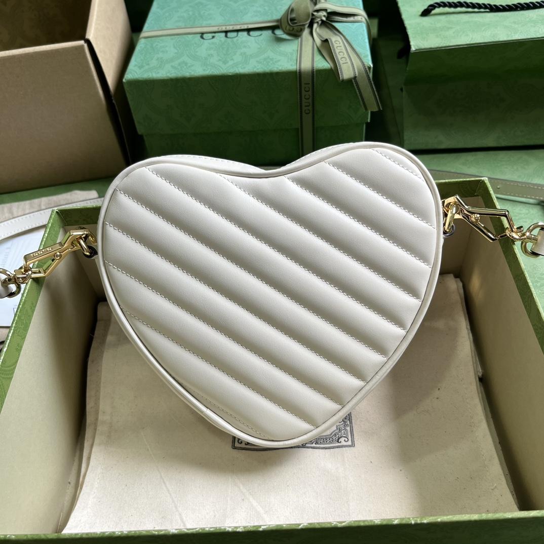 Gucci Interlocking G Mini Heart Shoulder Bag - DesignerGu