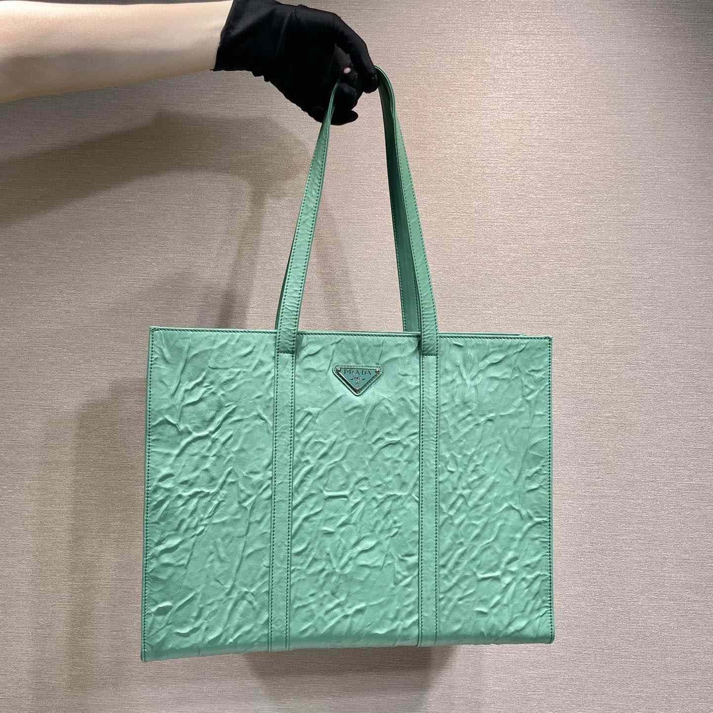 Prada Large Antique Nappa Leather Tote - DesignerGu