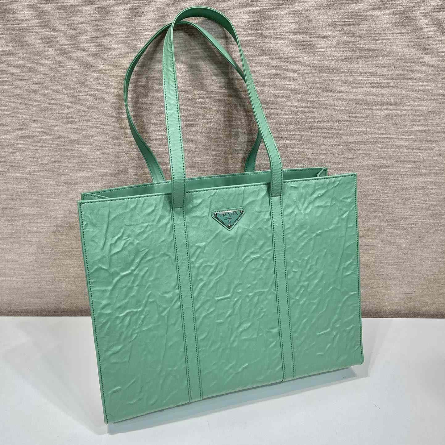 Prada Large Antique Nappa Leather Tote - DesignerGu