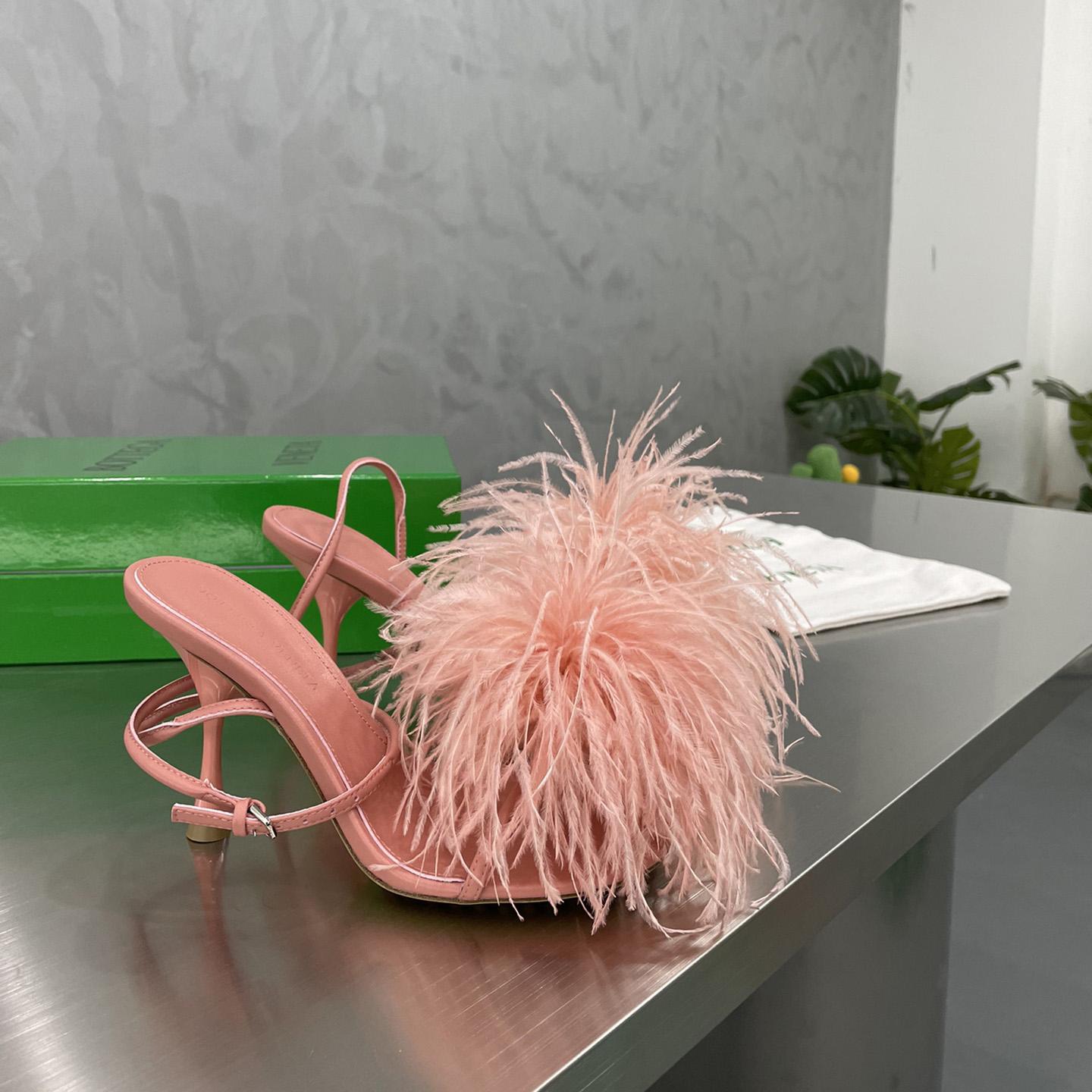 Bottega Veneta Pink Leather Sandal  - DesignerGu