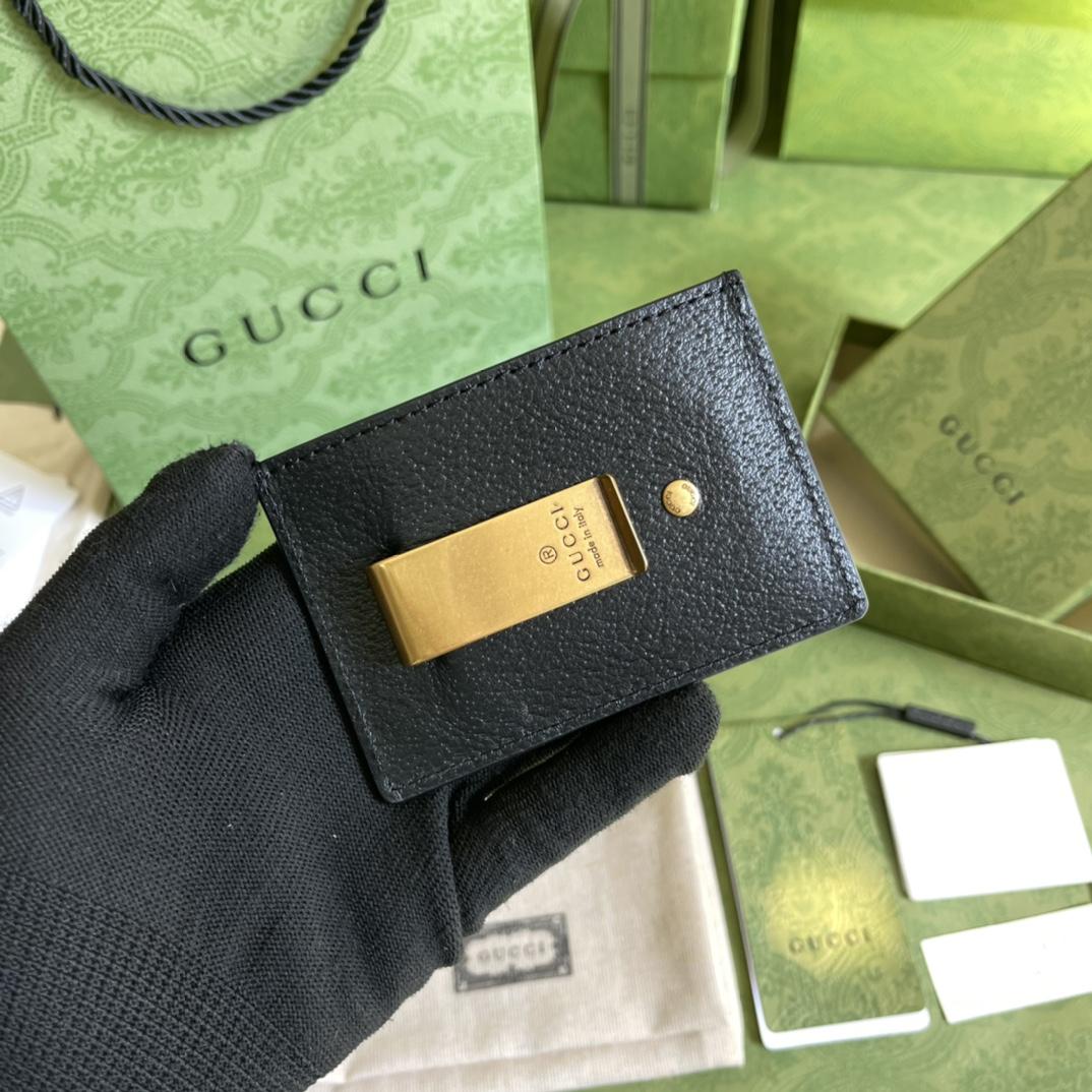 Gucci GG Marmont Leather Money Clip  (10-7CM) - DesignerGu