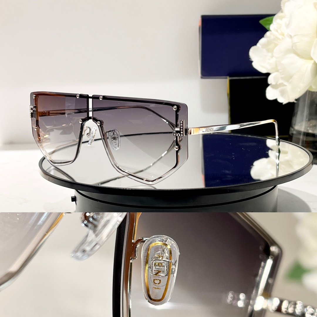 Fendi First Shield Sunglasses With Gray Gradient Lenses   FF40096 - DesignerGu