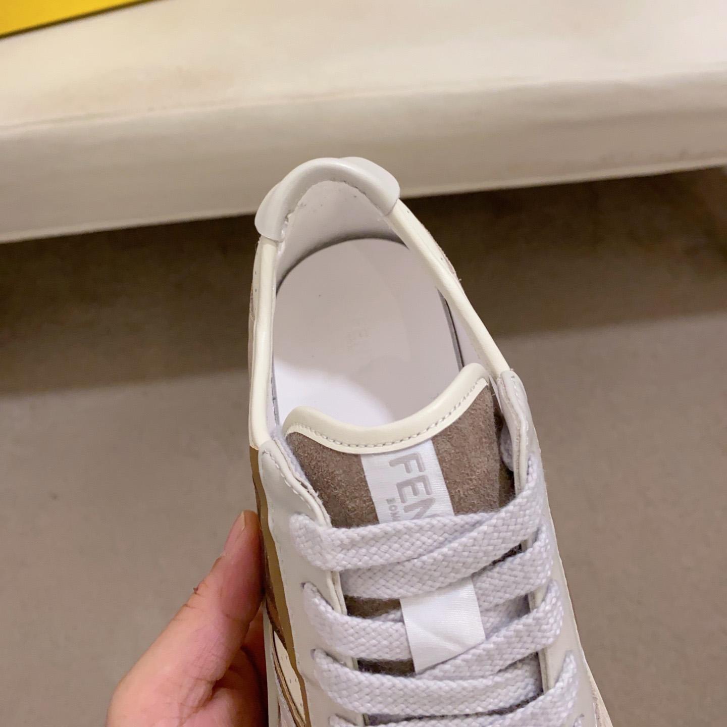 Fendi Step Beige Leather Low-tops Sneakers - DesignerGu