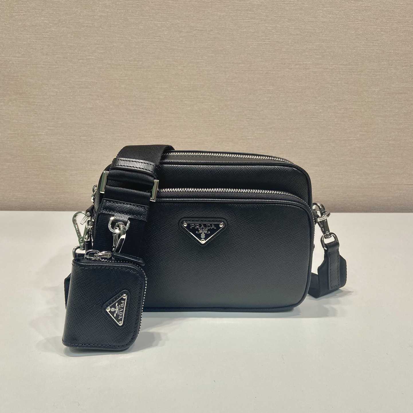 Prada Saffiano Leather Shoulder Bag - DesignerGu