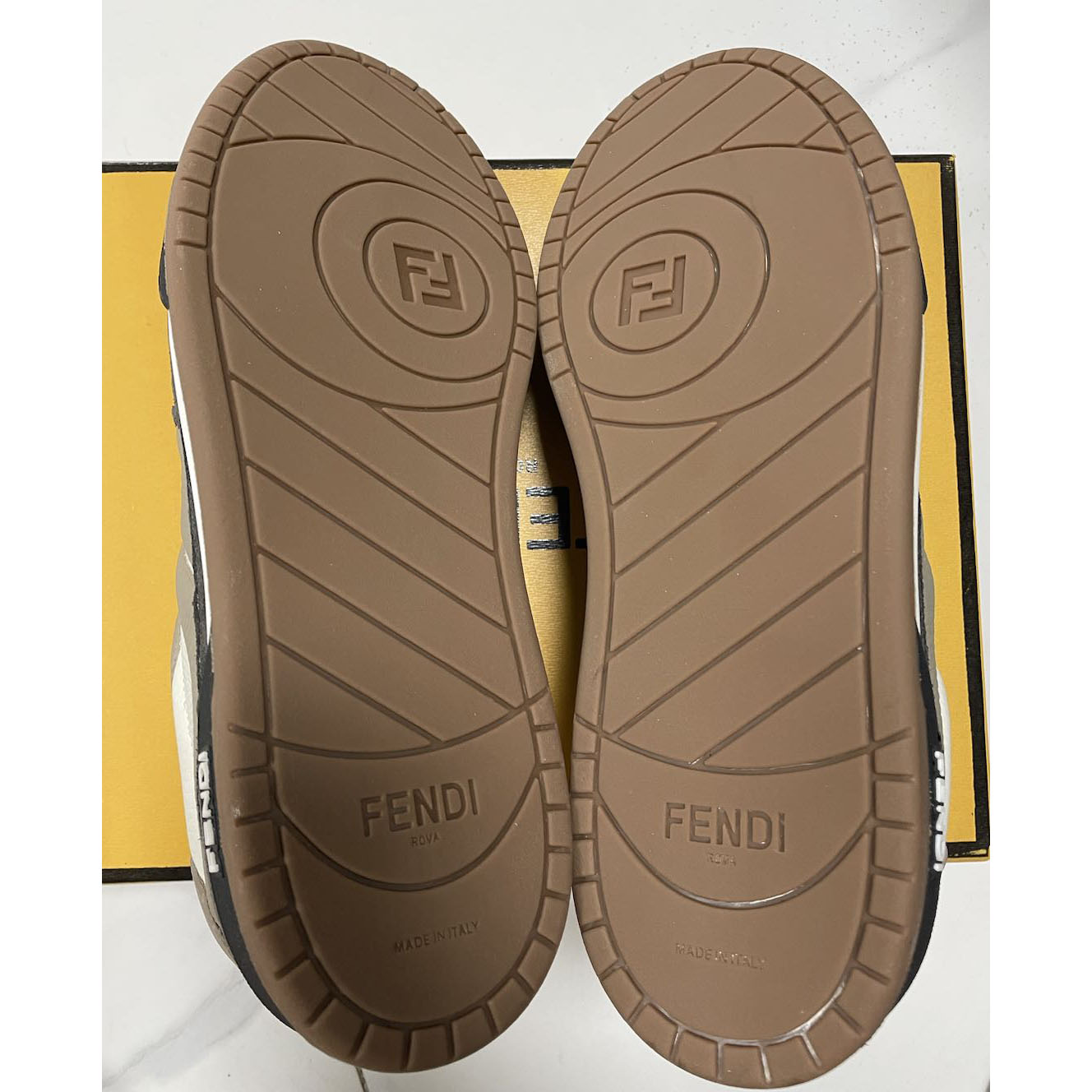 Fendi Match Gray Suede Low-tops Sneakers - DesignerGu