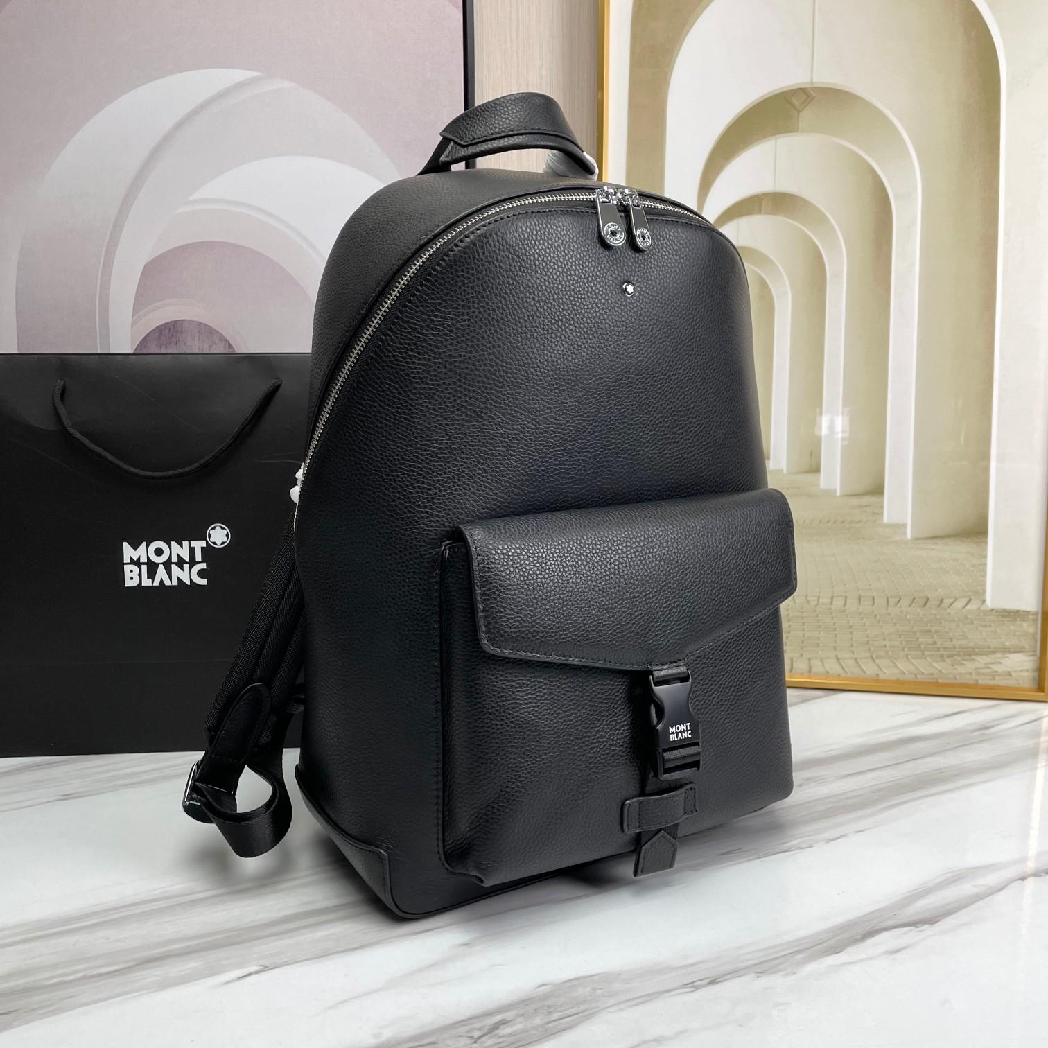 Montblanc Leather Backpack  (30x40x14cm) - DesignerGu