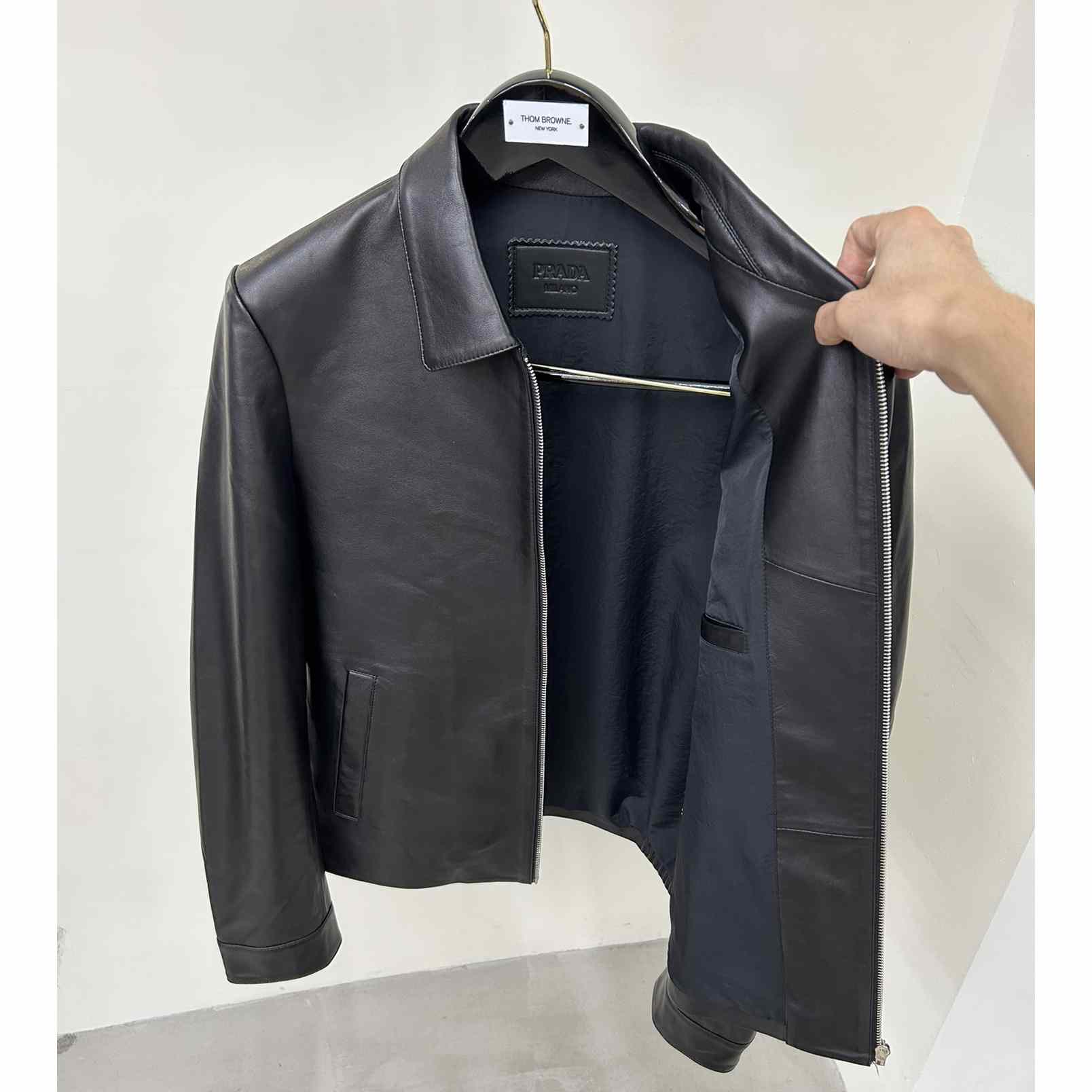 Prada Nappa Leather Blouson Jacket - DesignerGu