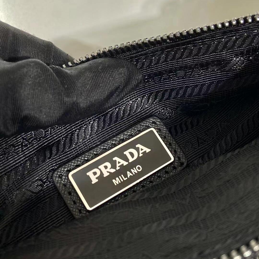 Prada Re-Nylon and Saffiano Leather Shoulder Bag - DesignerGu