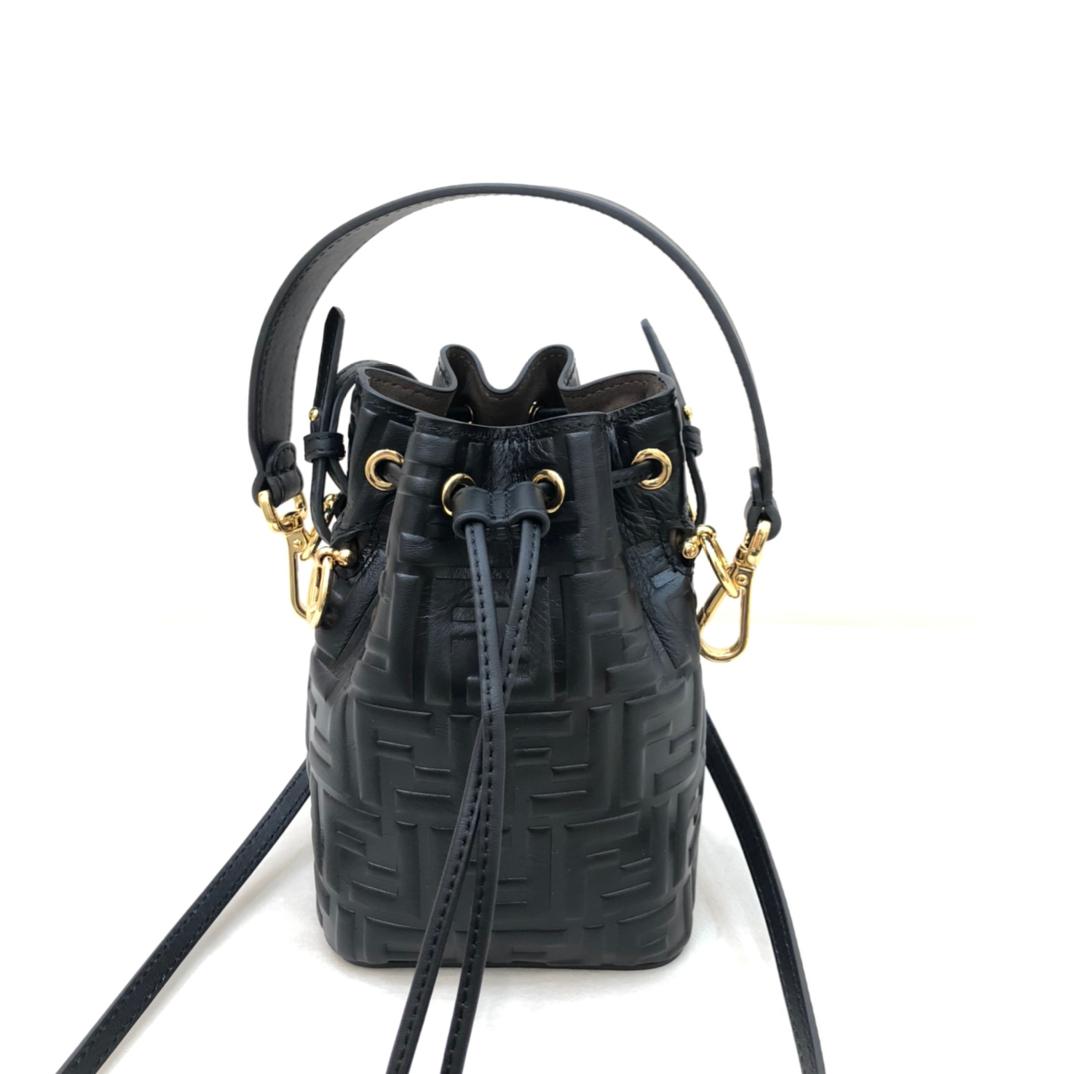 Fendi Tresor Black Leather Mini-bag - DesignerGu