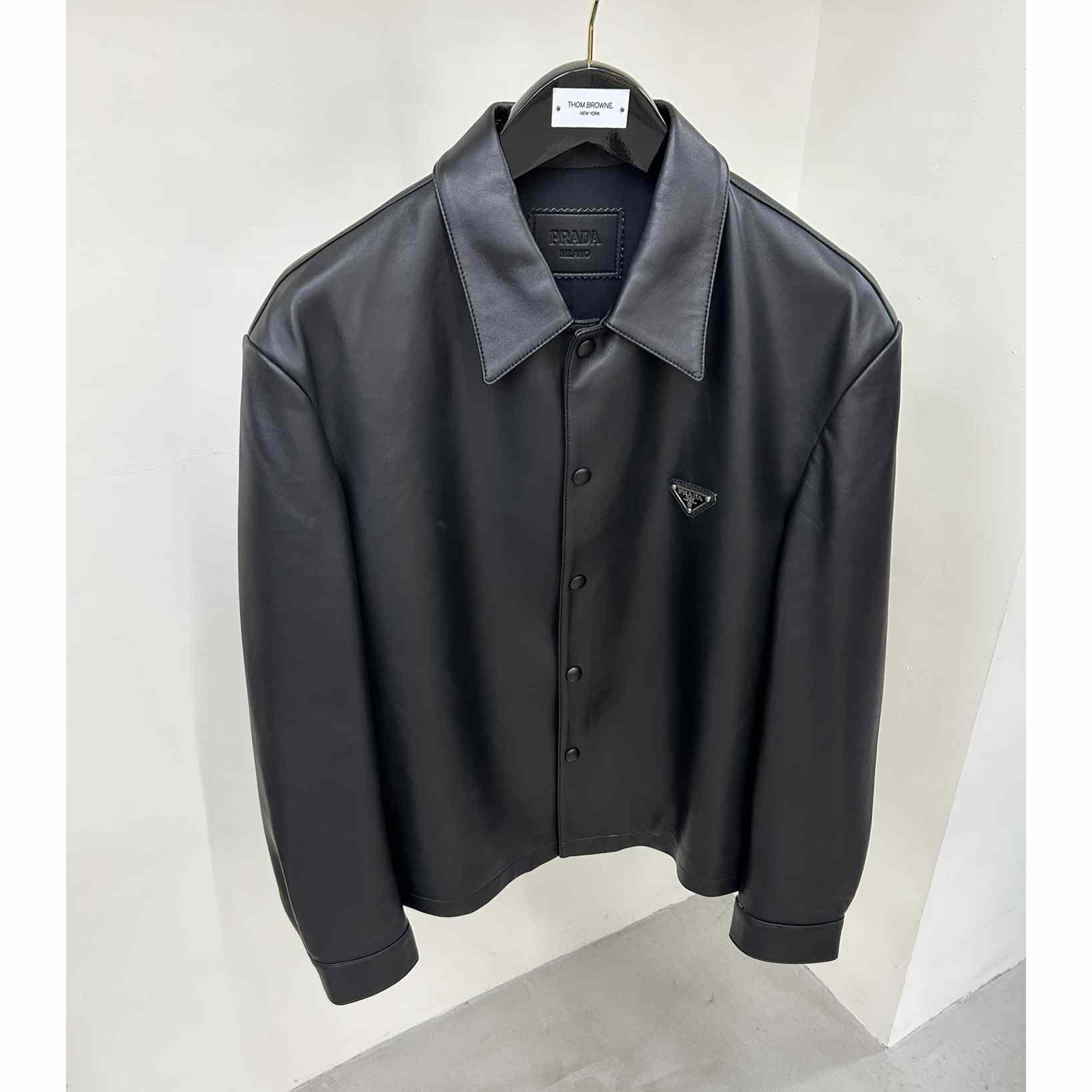 Prada Nappa Leather Shirt - DesignerGu