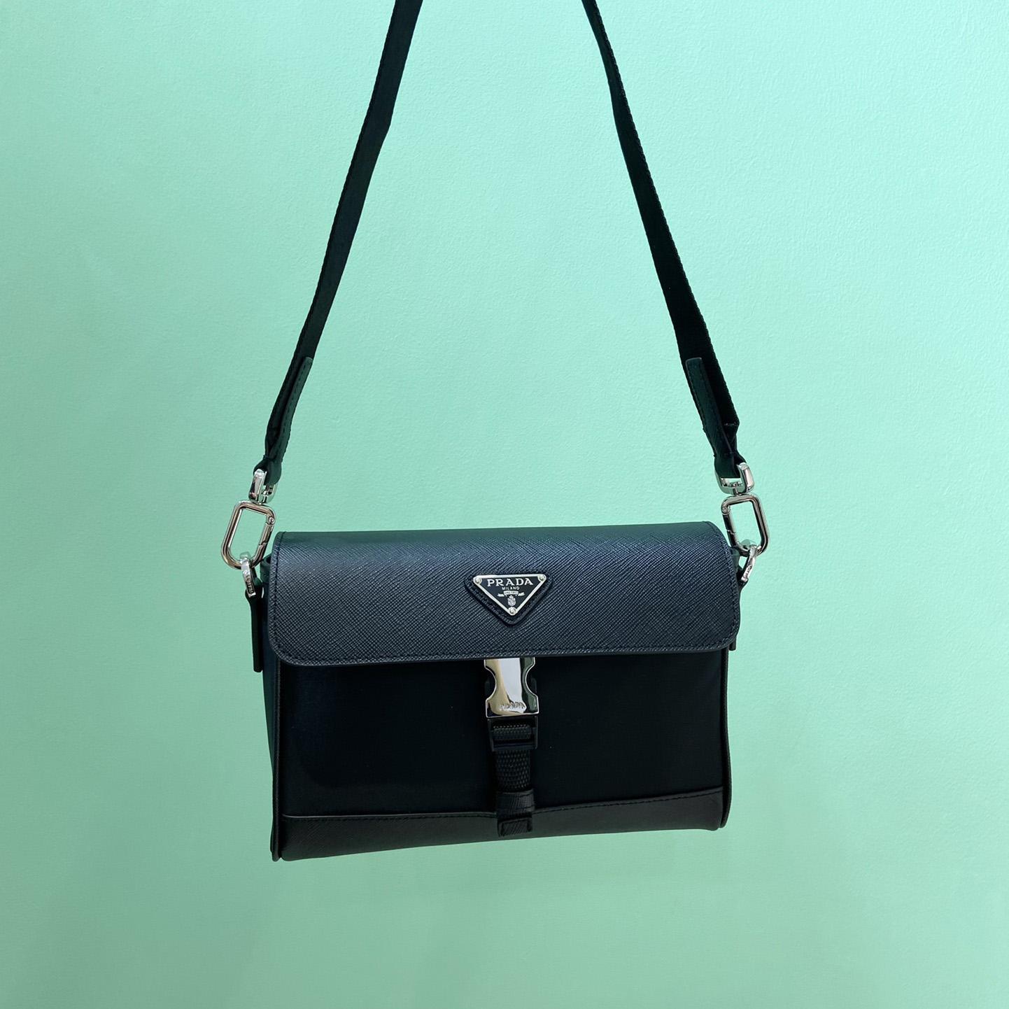 Prada Re-Nylon And Saffiano Shoulder Bag - DesignerGu