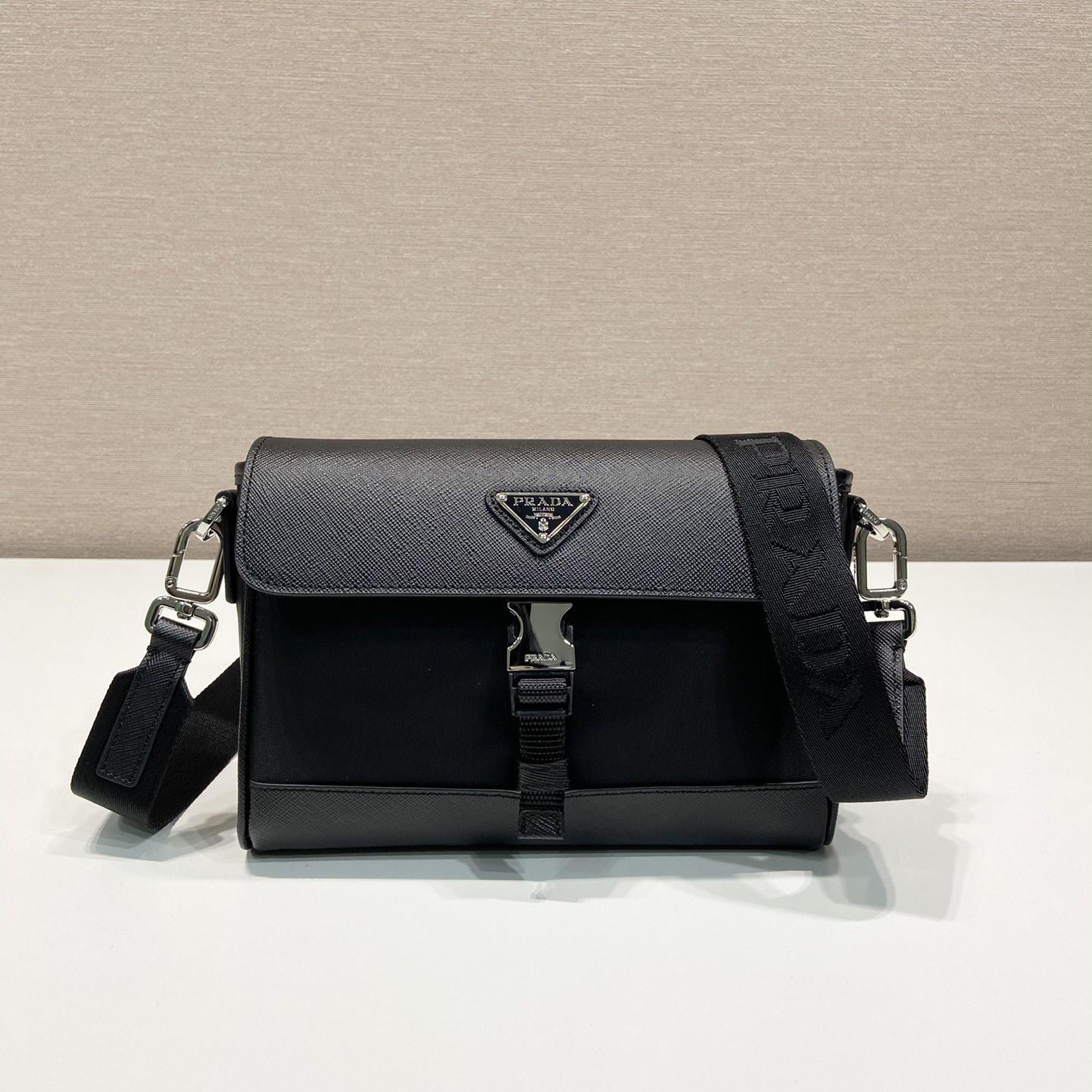 Prada Re-Nylon And Saffiano Shoulder Bag - DesignerGu