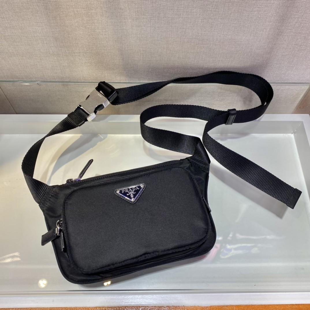 Prada Re-Nylon And Saffiano Leather Shoulder Bag - DesignerGu