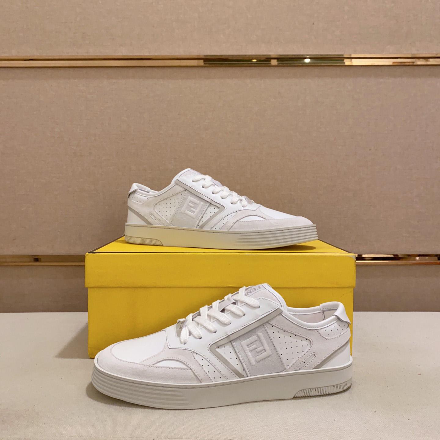 Fendi Step White Leather Low-tops Sneakers - DesignerGu