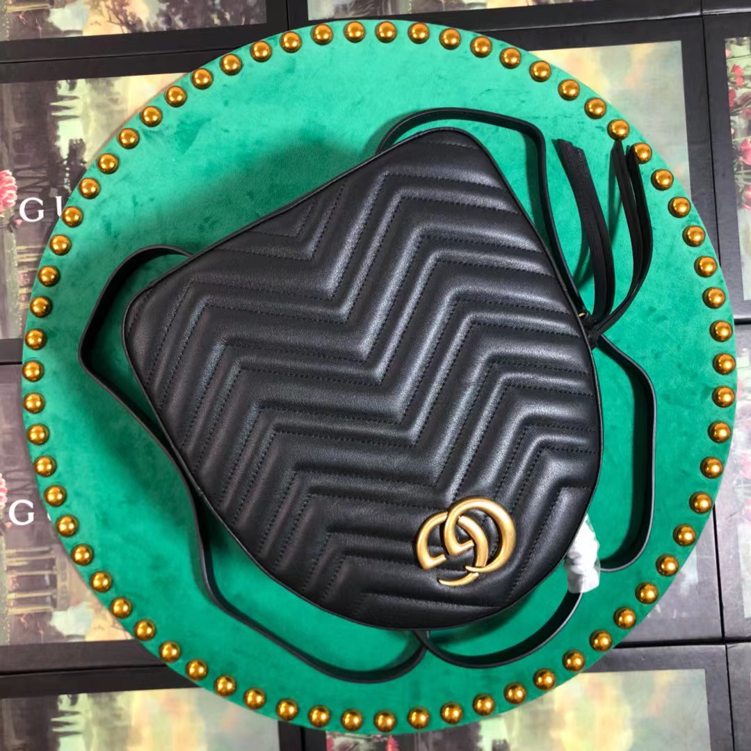 Gucci GG Marmont Leather Backpack (22-5-26cm)   476671 - DesignerGu