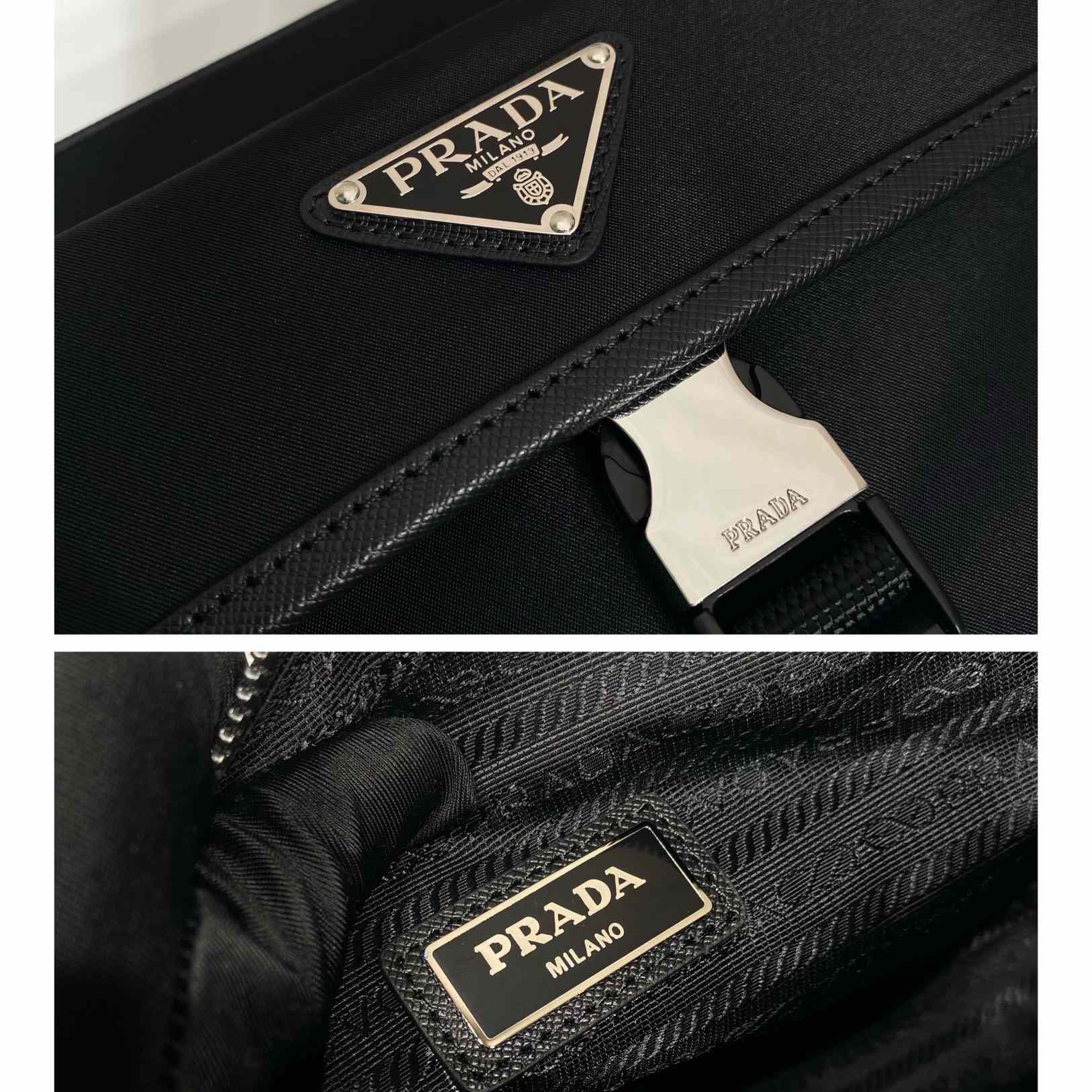 Prada Re-Nylon Saffiano Leather Shoulder Bag ( 22-16-5cm) - DesignerGu