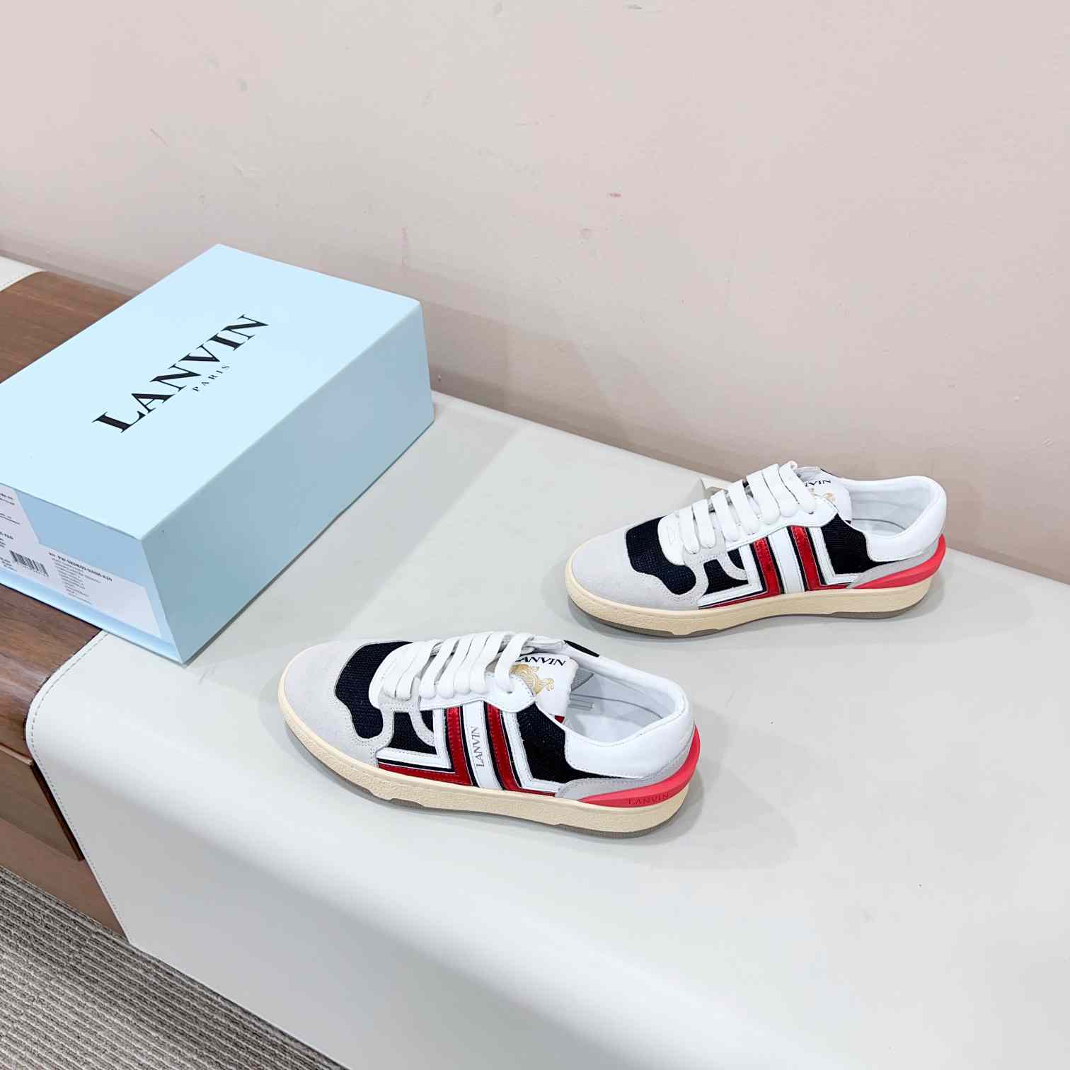 Lanvin Leather Low-top Clay Sneakers - DesignerGu