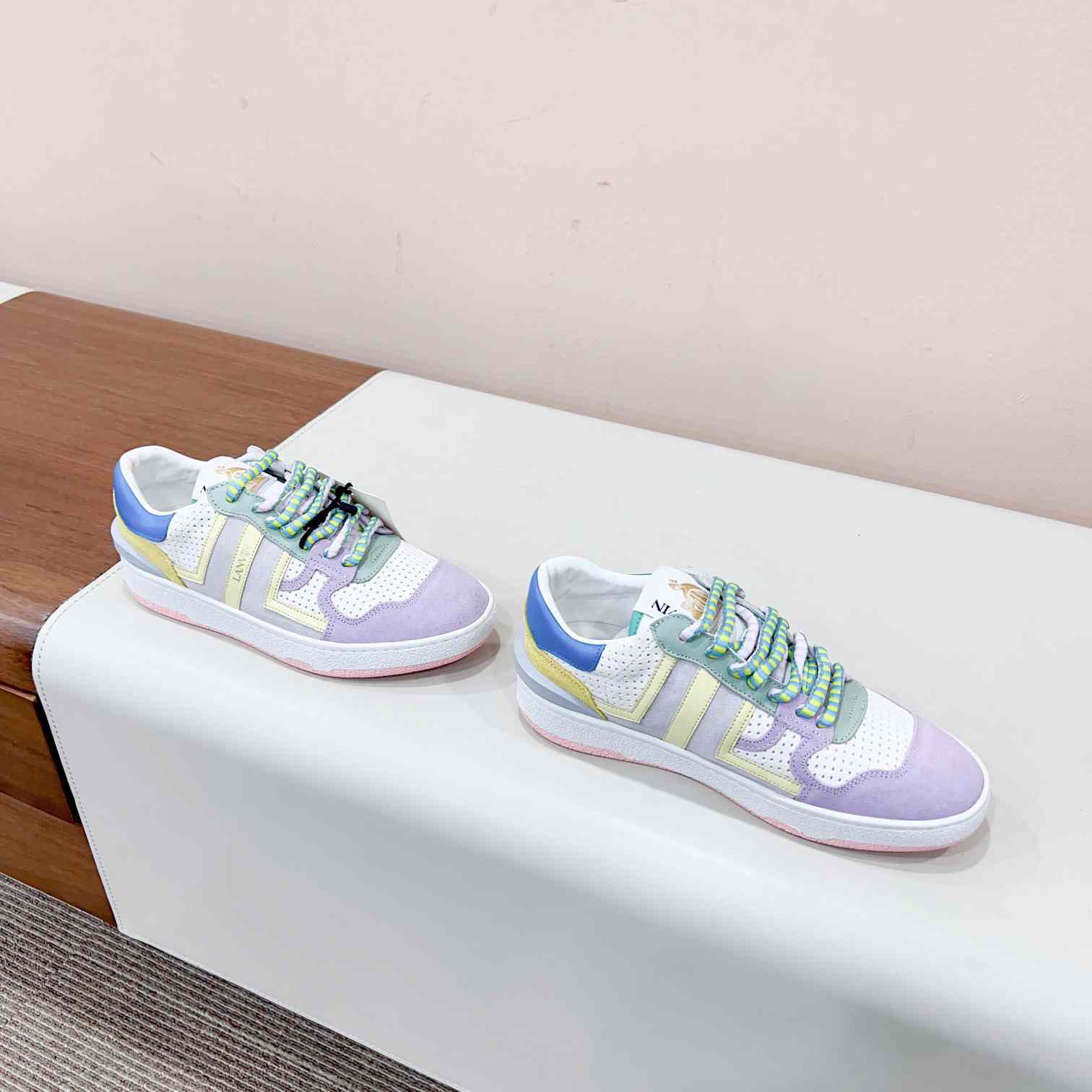 Lanvin Clay Colour-block Sneakers - DesignerGu