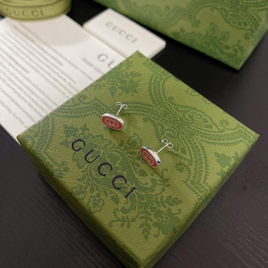 Gucci Interlocking G Enamel Earrings - DesignerGu