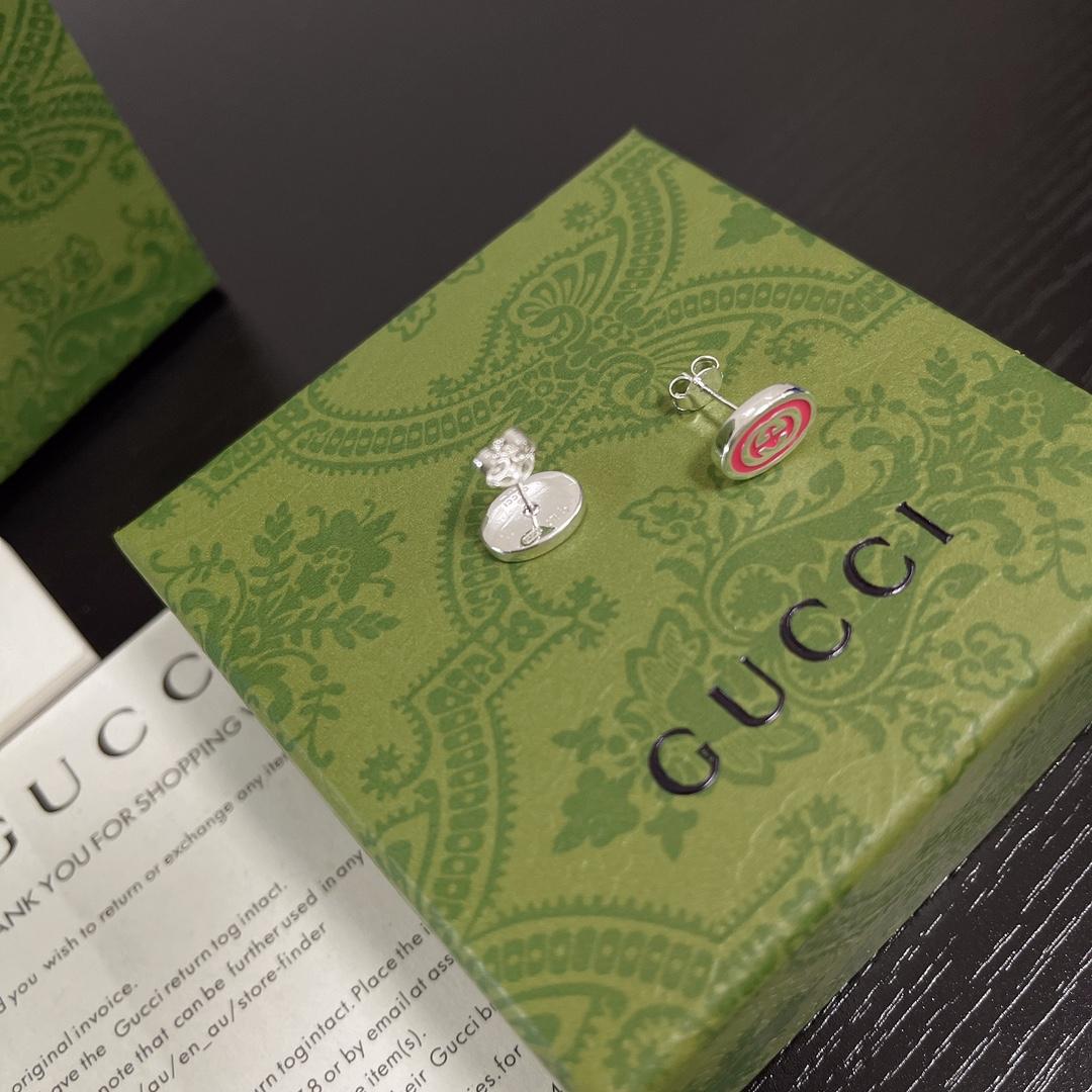 Gucci Interlocking G Enamel Earrings - DesignerGu