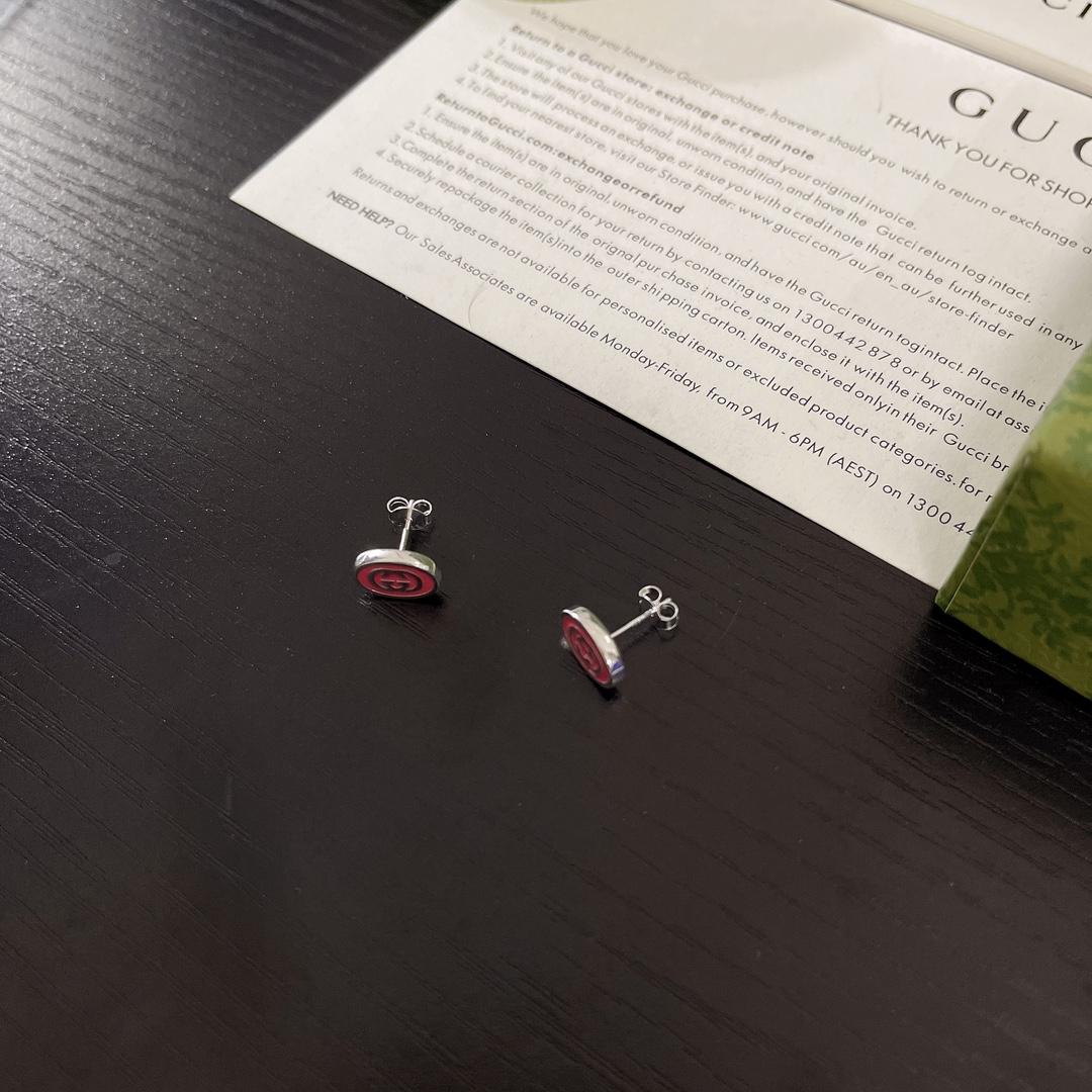 Gucci Interlocking G Enamel Earrings - DesignerGu