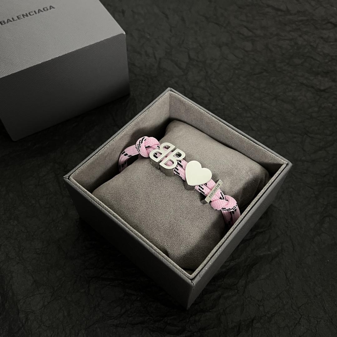 Balenciaga I <3 BB Bracelet In Pink - DesignerGu