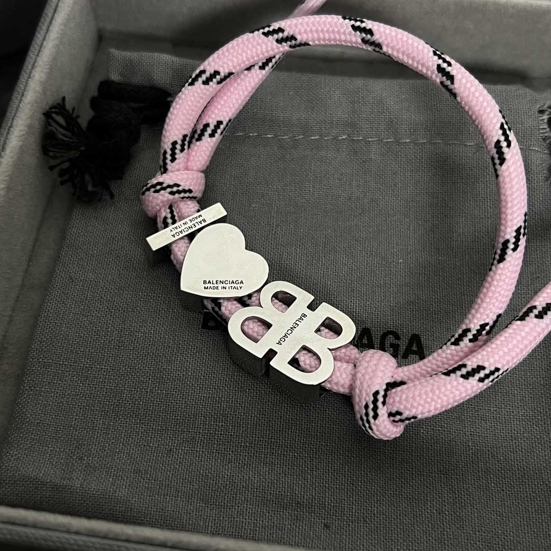 Balenciaga I <3 BB Bracelet In Pink - DesignerGu