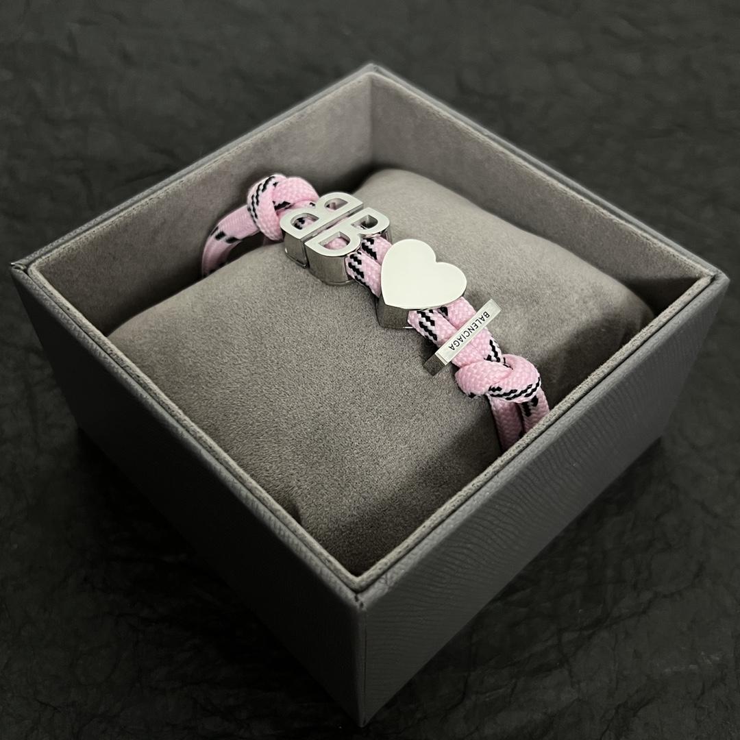 Balenciaga I <3 BB Bracelet In Pink - DesignerGu