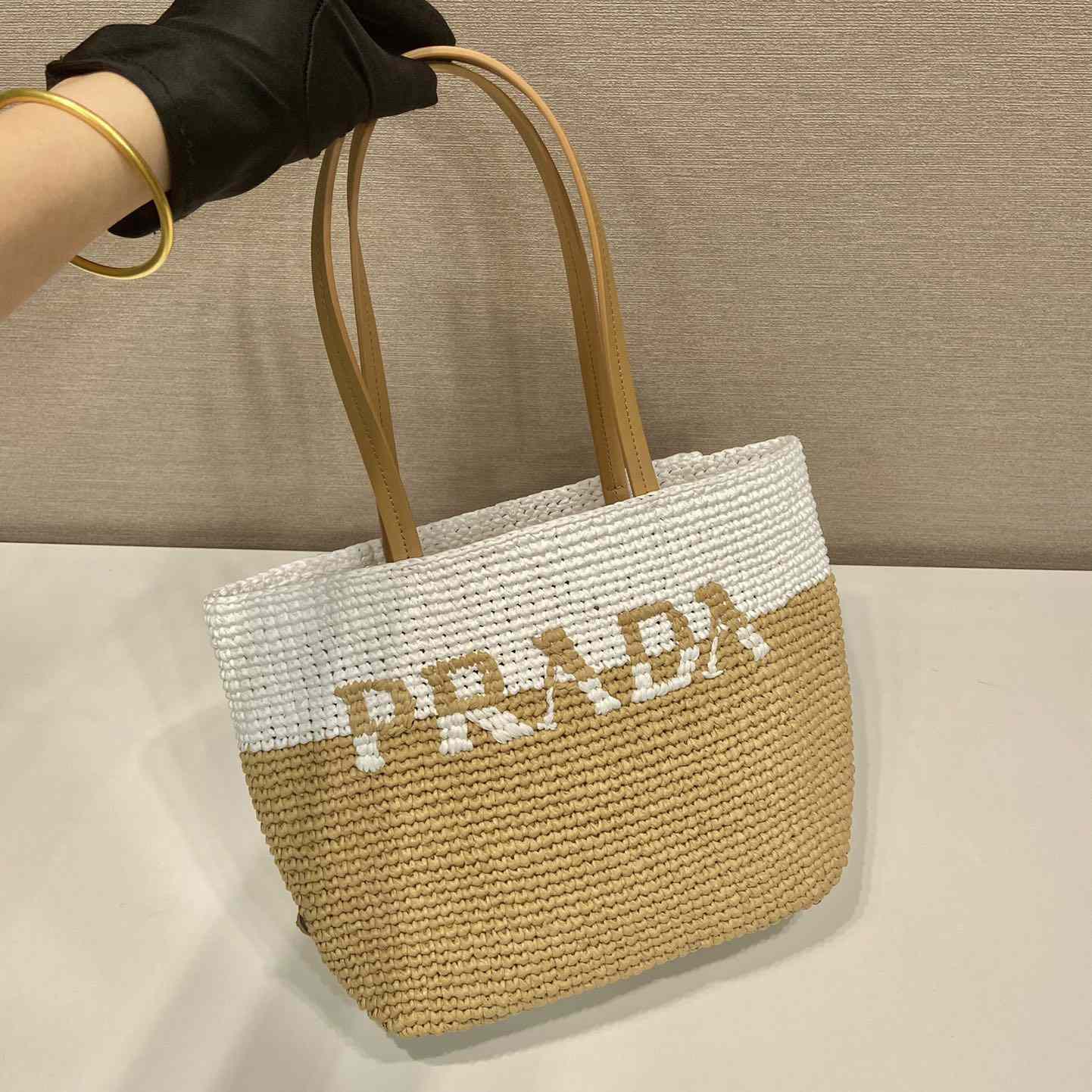 Prada Raffia Tote Bag - DesignerGu