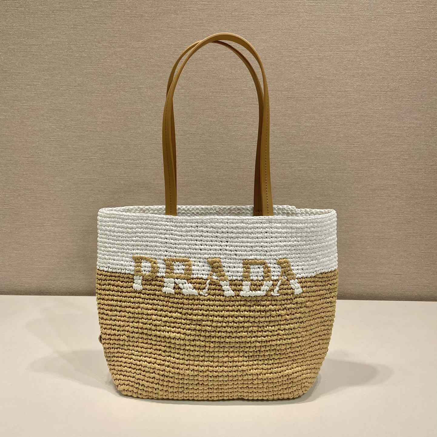 Prada Raffia Tote Bag - DesignerGu