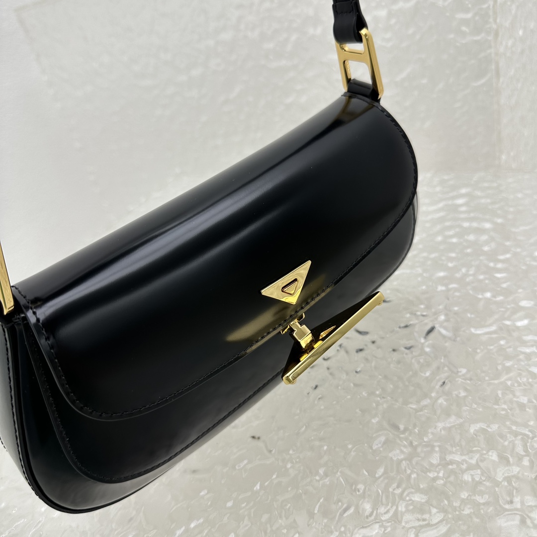 Prada Brushed Leather Shoulder Bag - DesignerGu