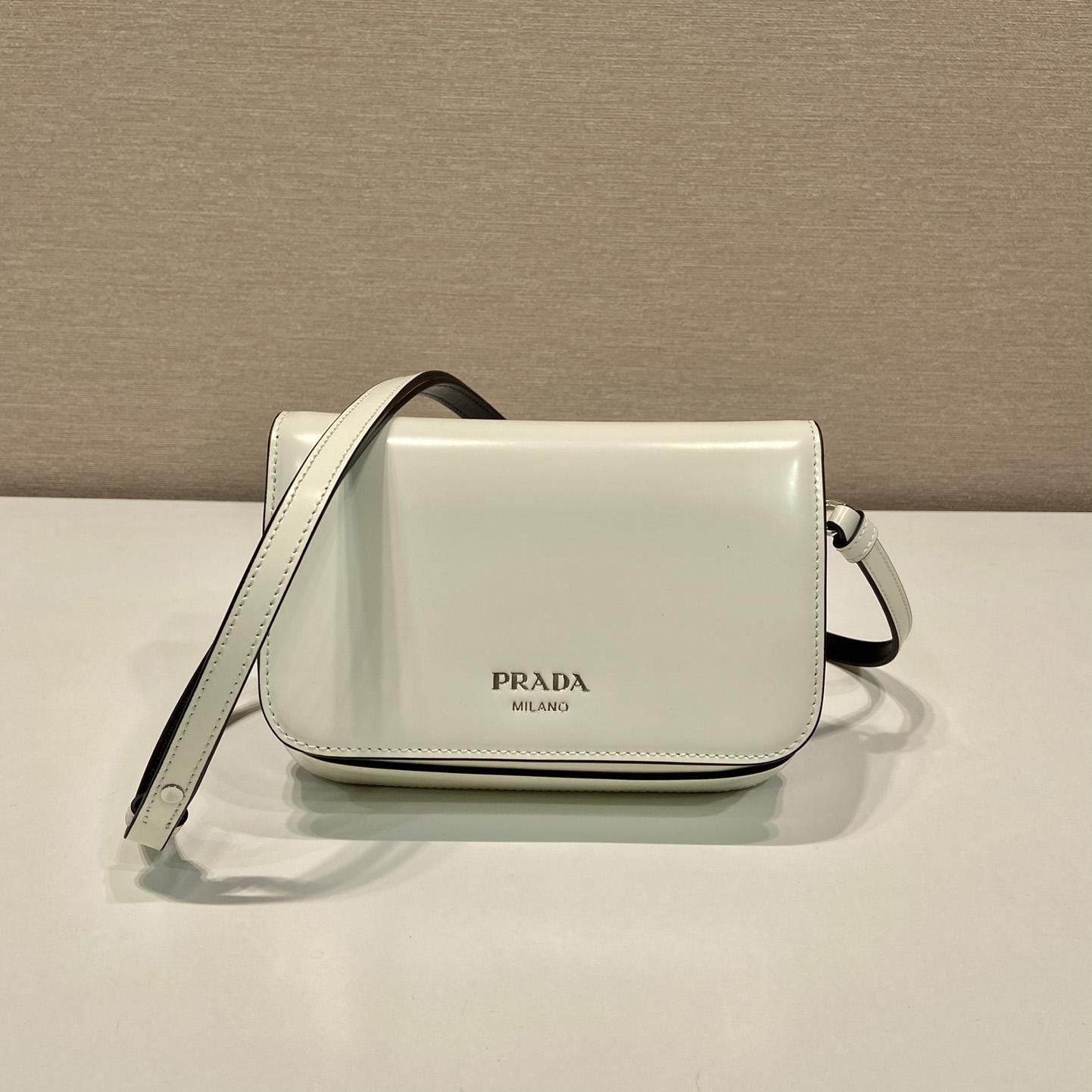 Prada Brushed Leather Mini-bag With Shoulder Strap - DesignerGu