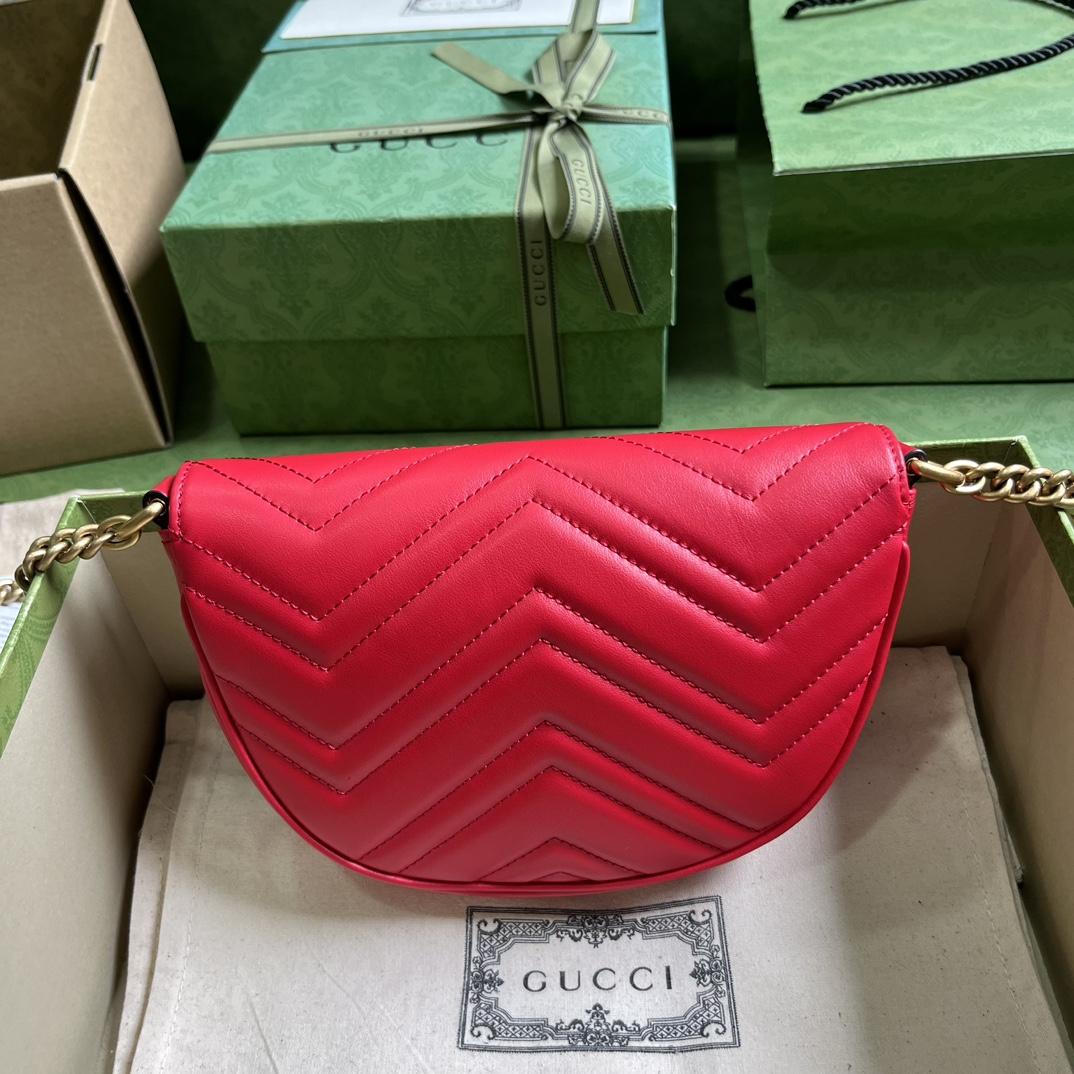 Gucci GG Marmont Matelasse Chain Mini Bag (20x 14.5x 4cm) - DesignerGu