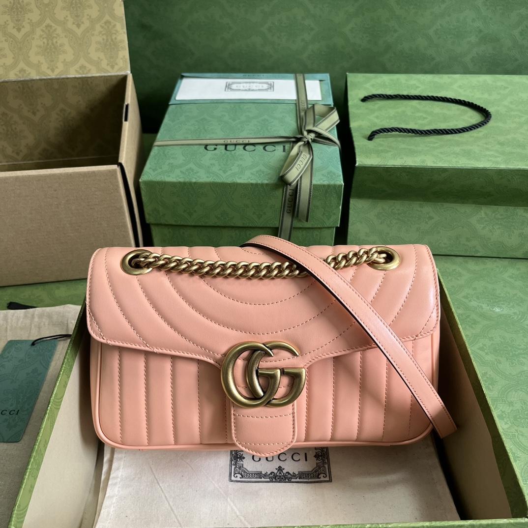 Gucci GG Marmont Small Shoulder Bag(26*15*7cm)   - DesignerGu