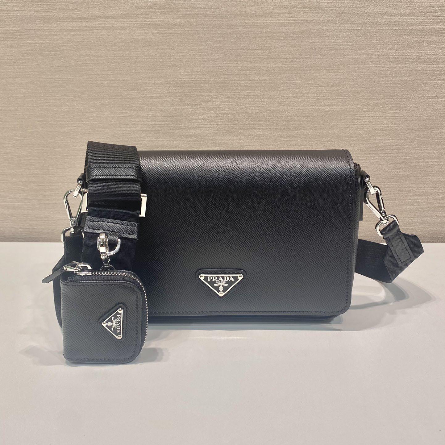 Prada Saffiano Leather Shoulder Bag - DesignerGu