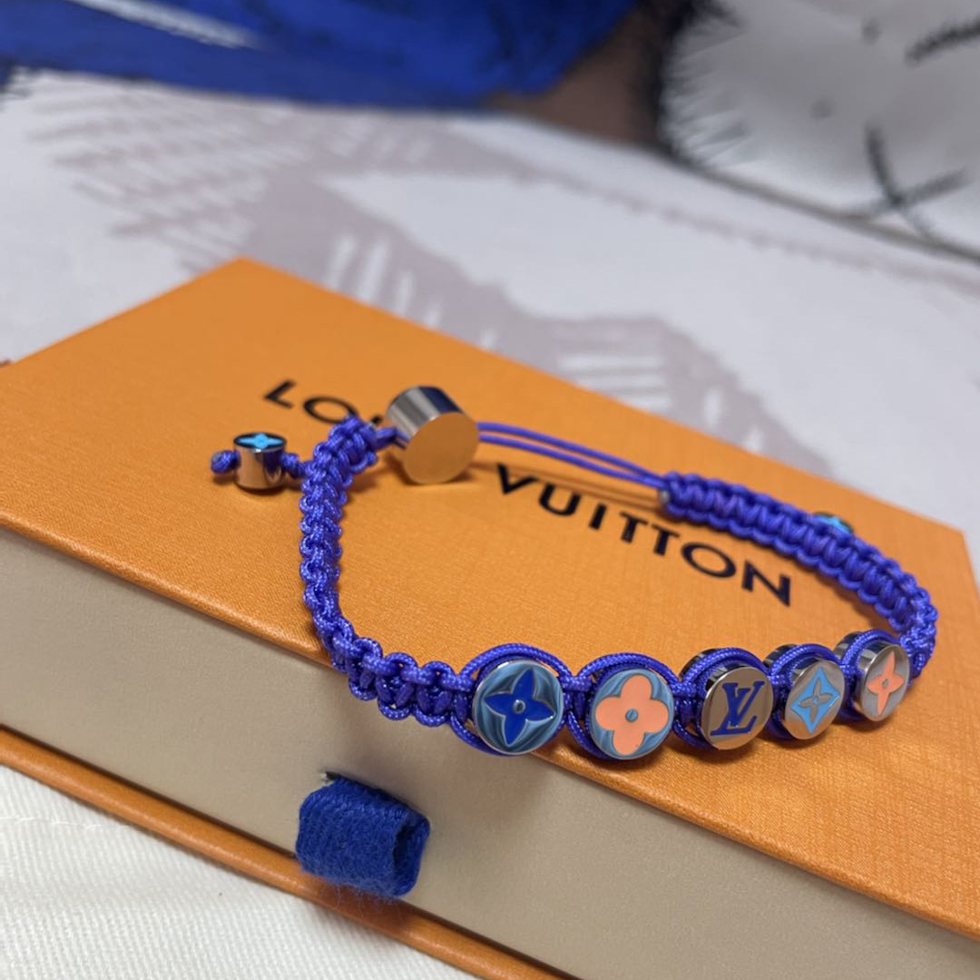 Louis Vuitton Monogram Colors Braided Bracelet   M1002A - DesignerGu