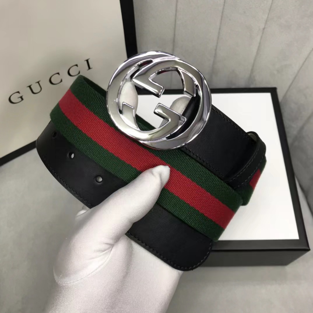 Gucci Web Belt With G Buckle - DesignerGu