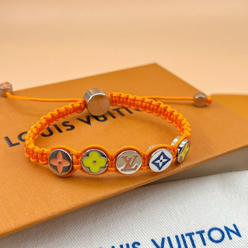Louis Vuitton Monogram Colors Braided Bracelet   M1087A - DesignerGu
